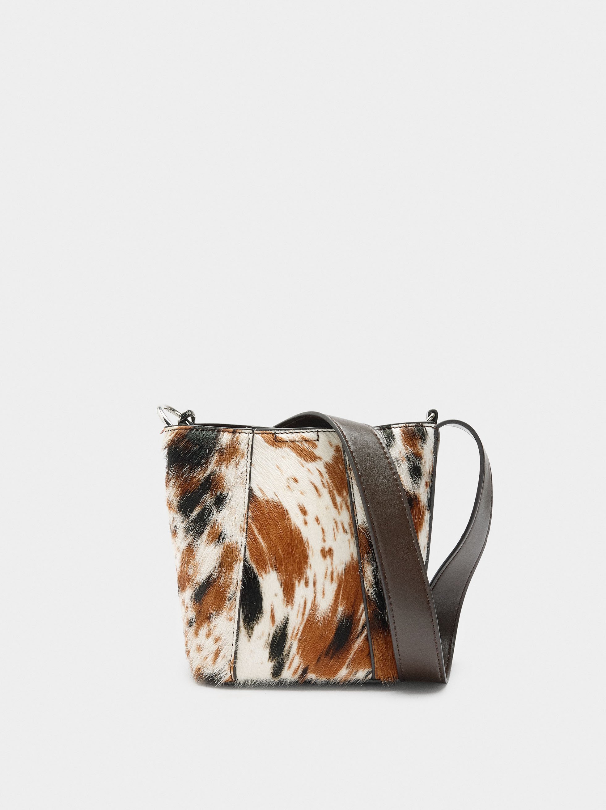 Bucket bag with leather details image number 0.0