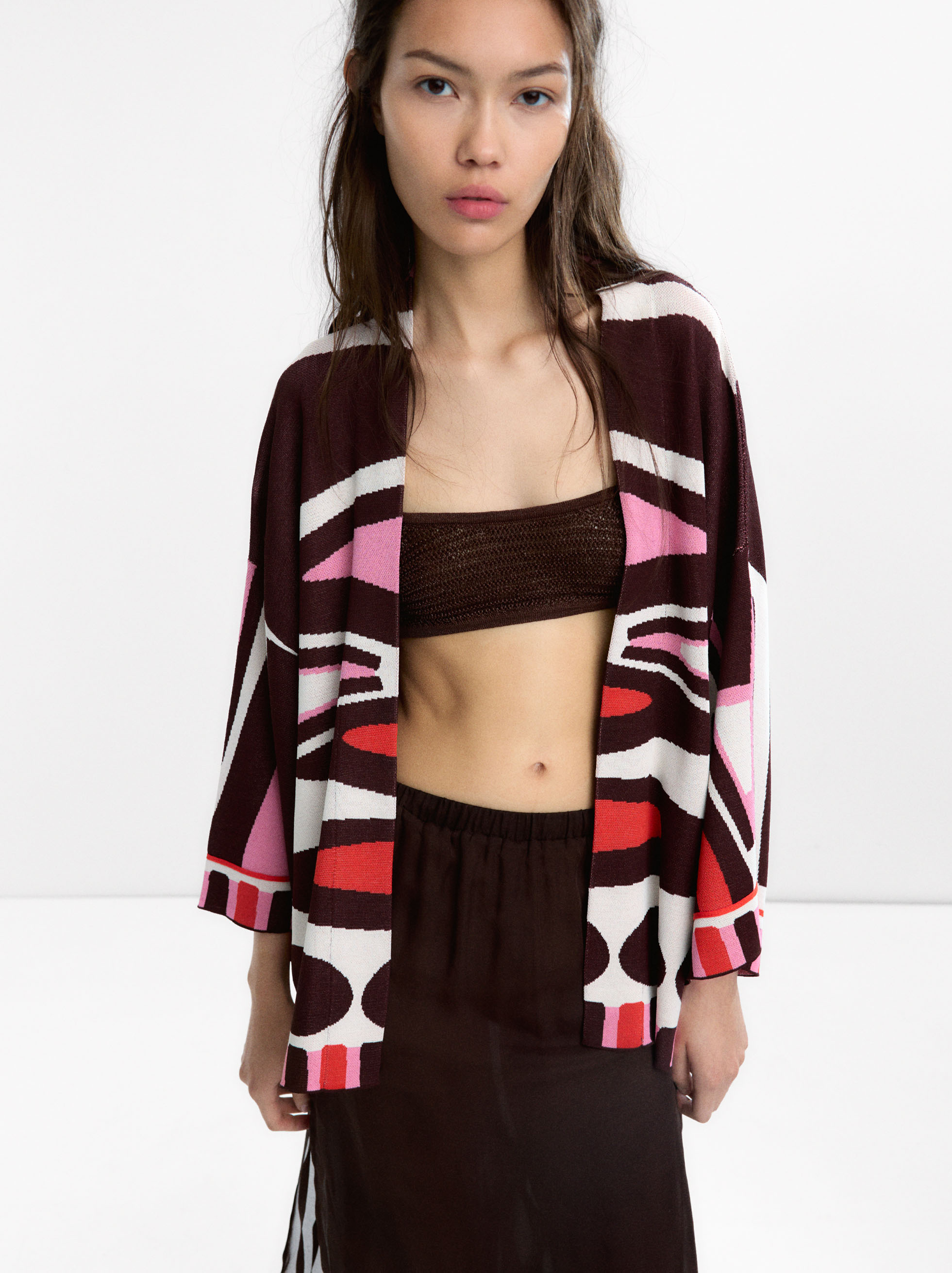 Kimono de punto jacquard image number 2.0