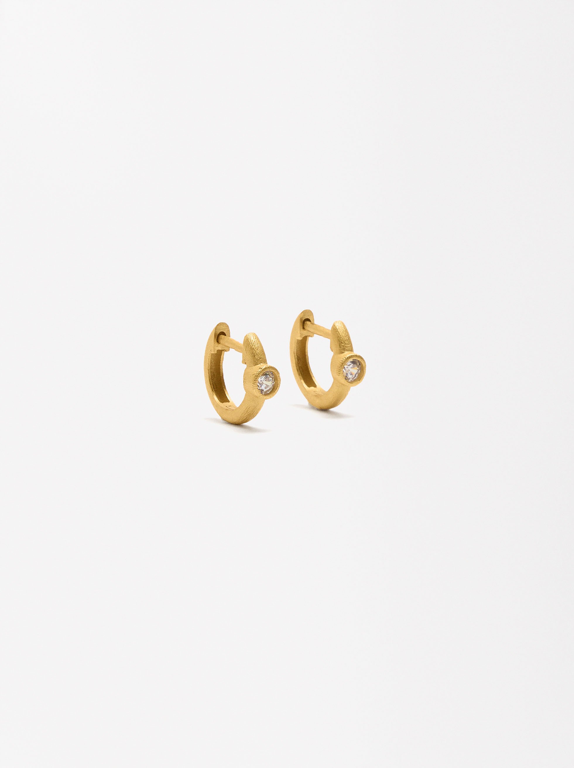 Hoop earrings with zirconia - 925 sterling silver image number 0.0
