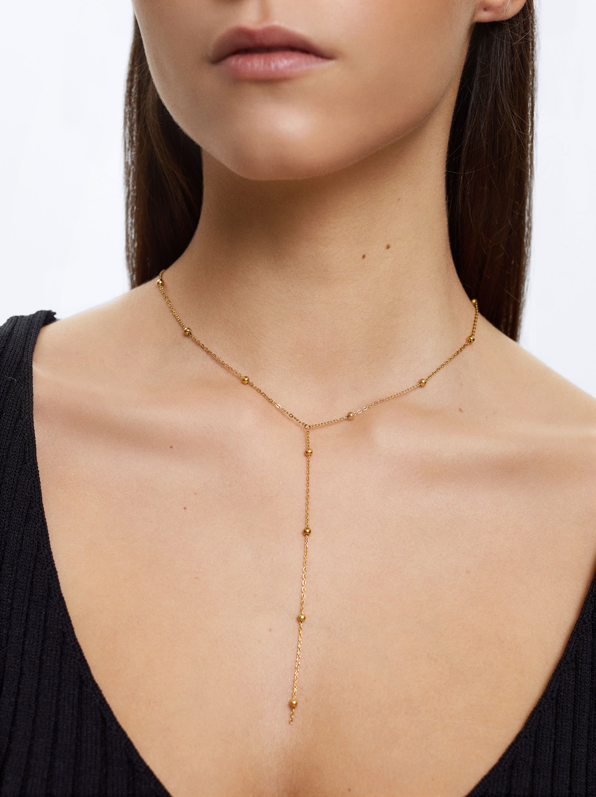 Stainless Steel Golden Necklace - Gold - Woman - Necklaces - parfois.com