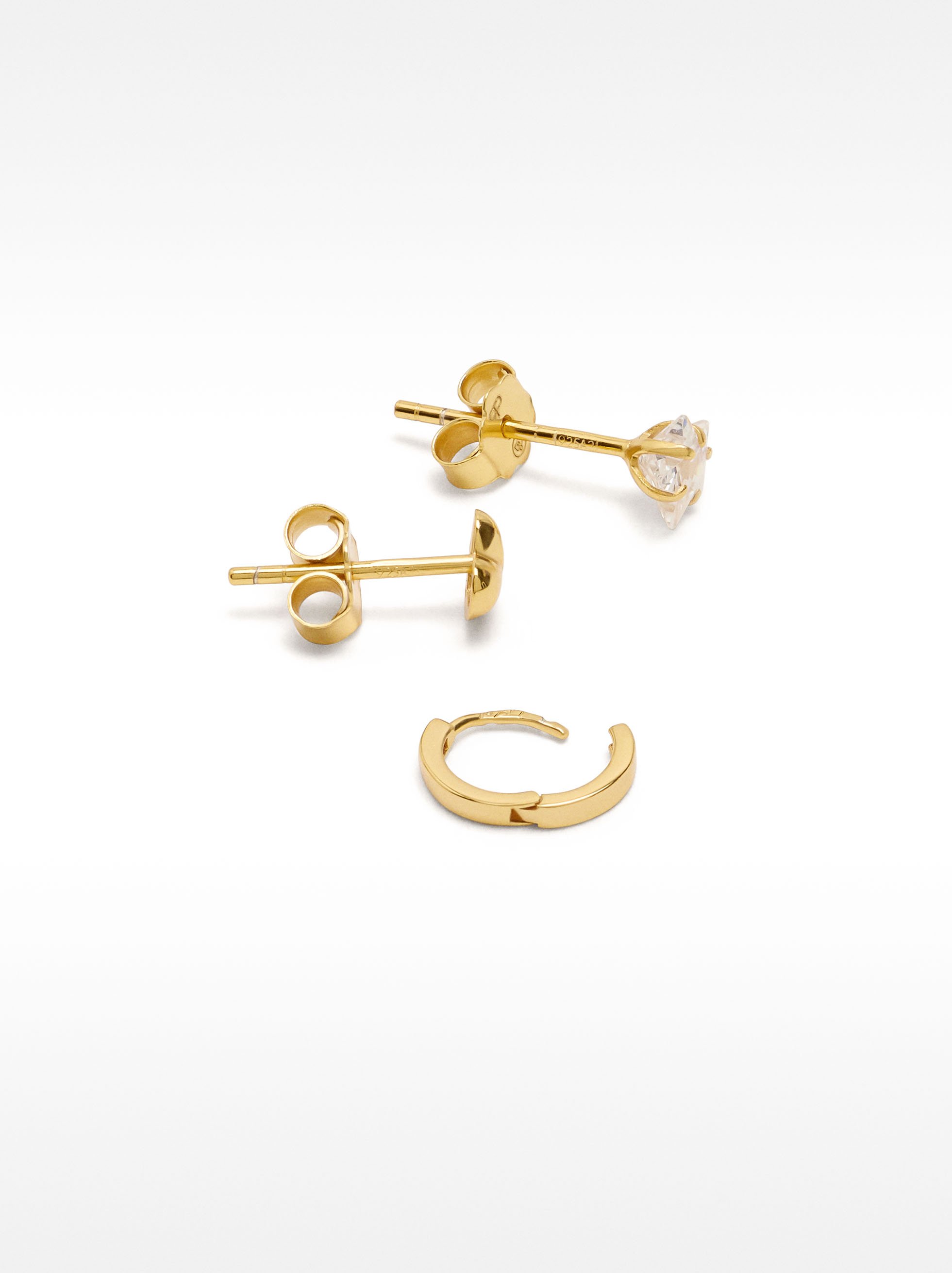 Set de pendientes con circonitas - Plata de ley 925 image number 3.0