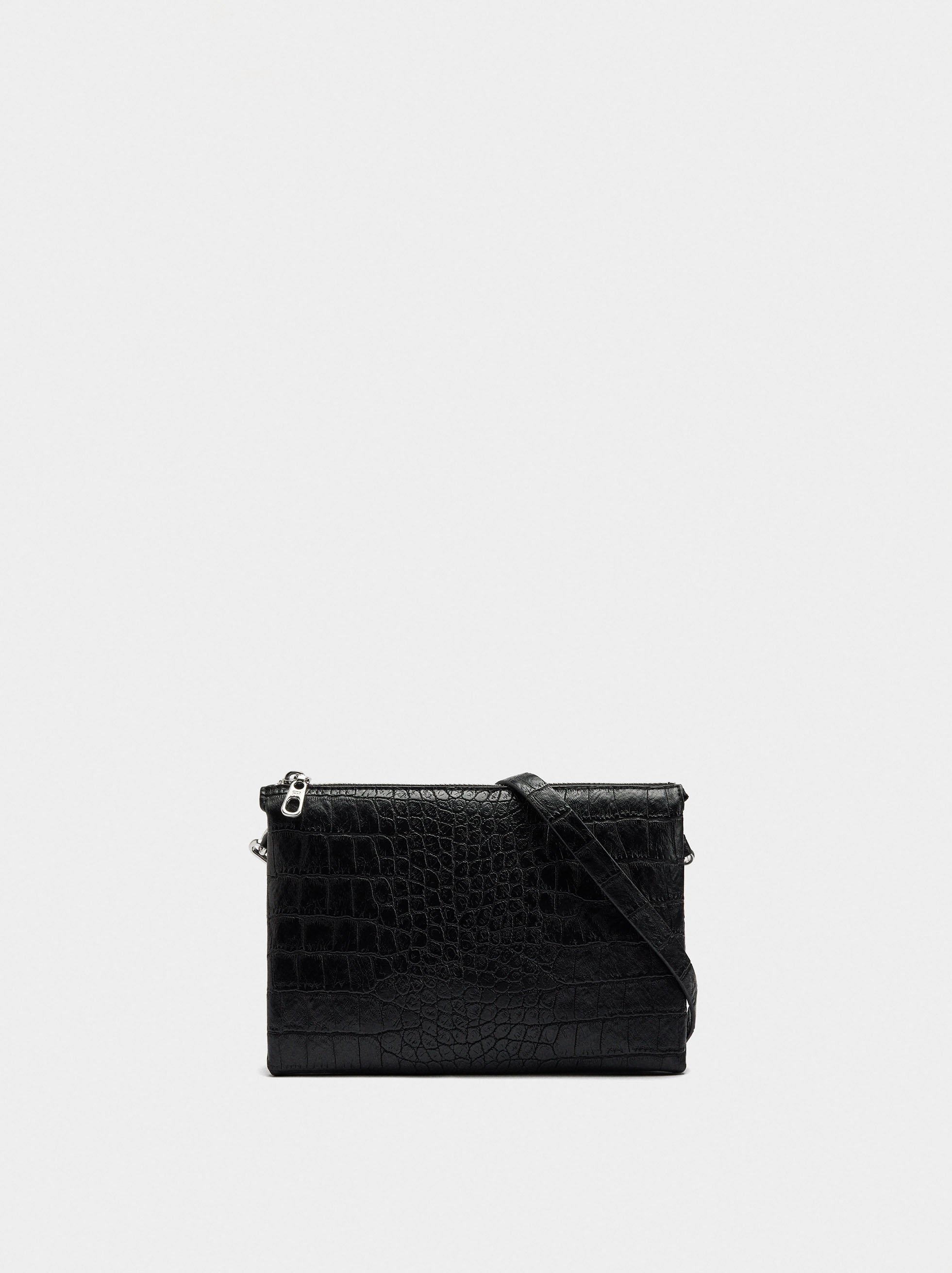 Crossbody bag with animal embossing image number 0.0