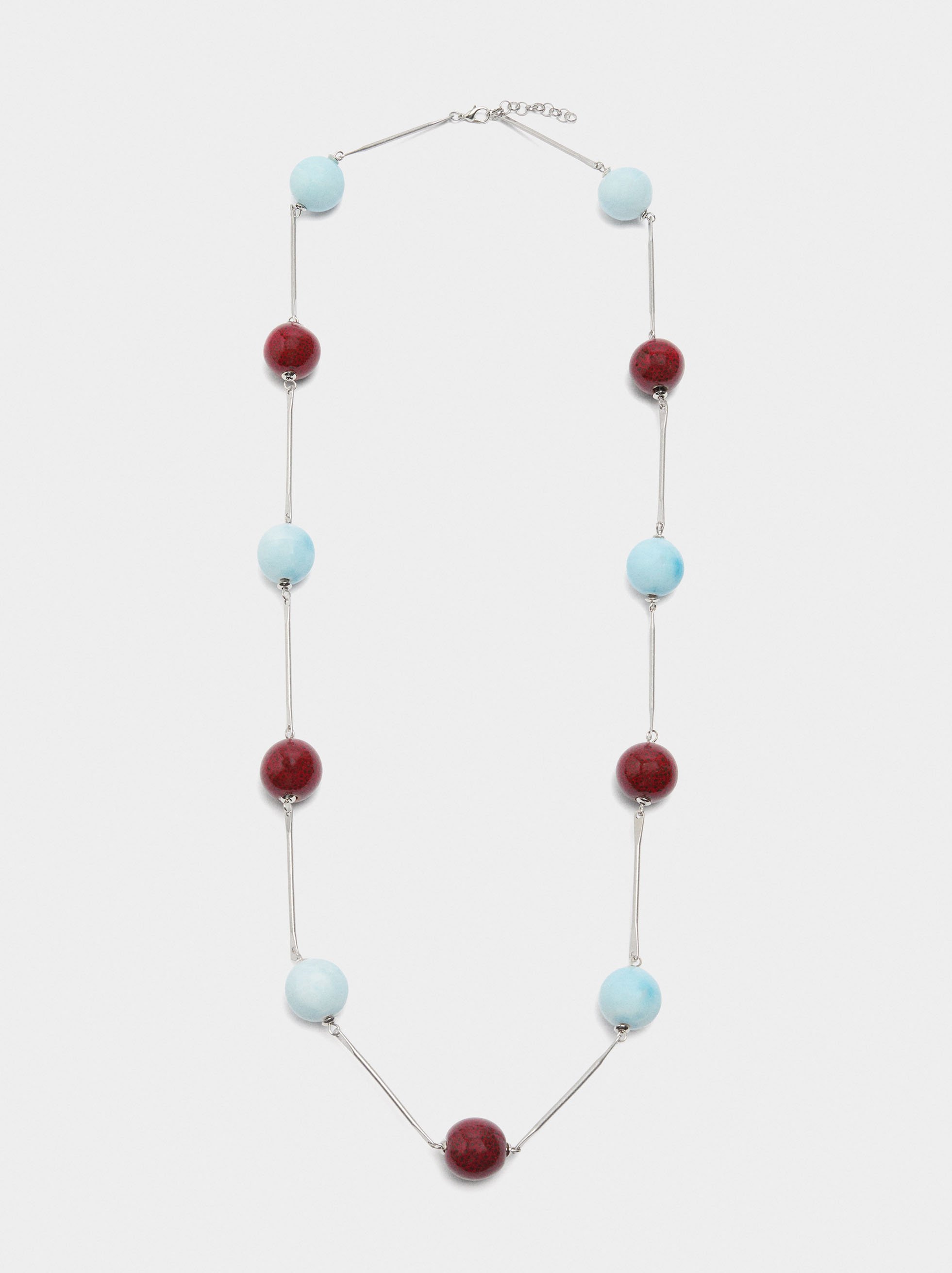 Collier long en sphères de céramique image number 0.0