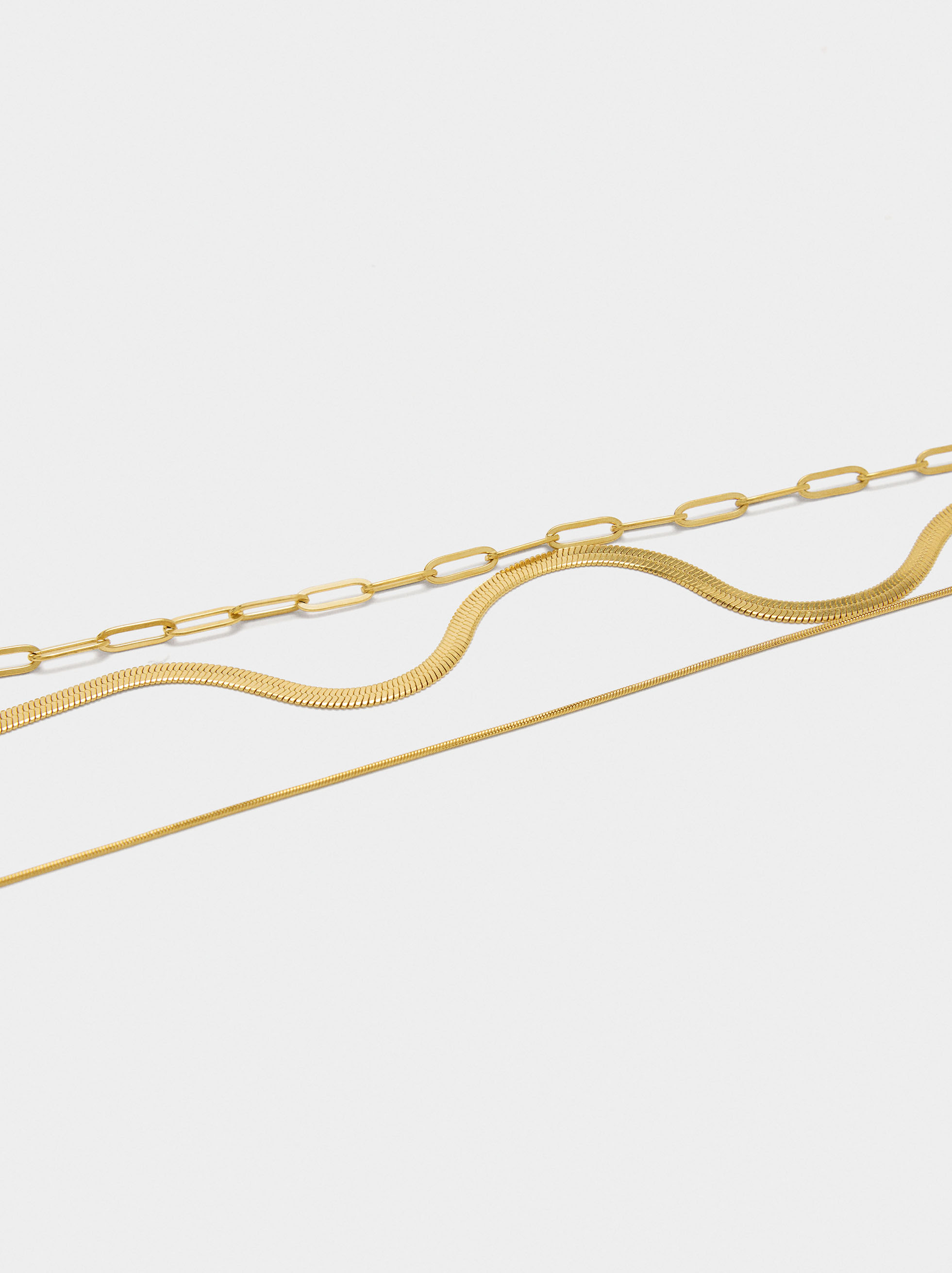 Set of long necklaces – stainless steel image number 2.0