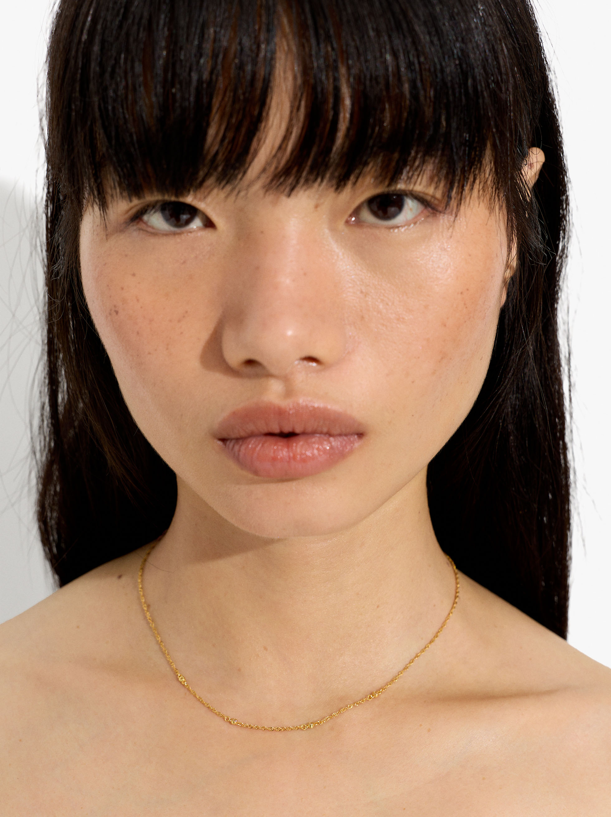 Necklace with cubic zirconia gold plated 18k - 925 sterling silver image number 1.0