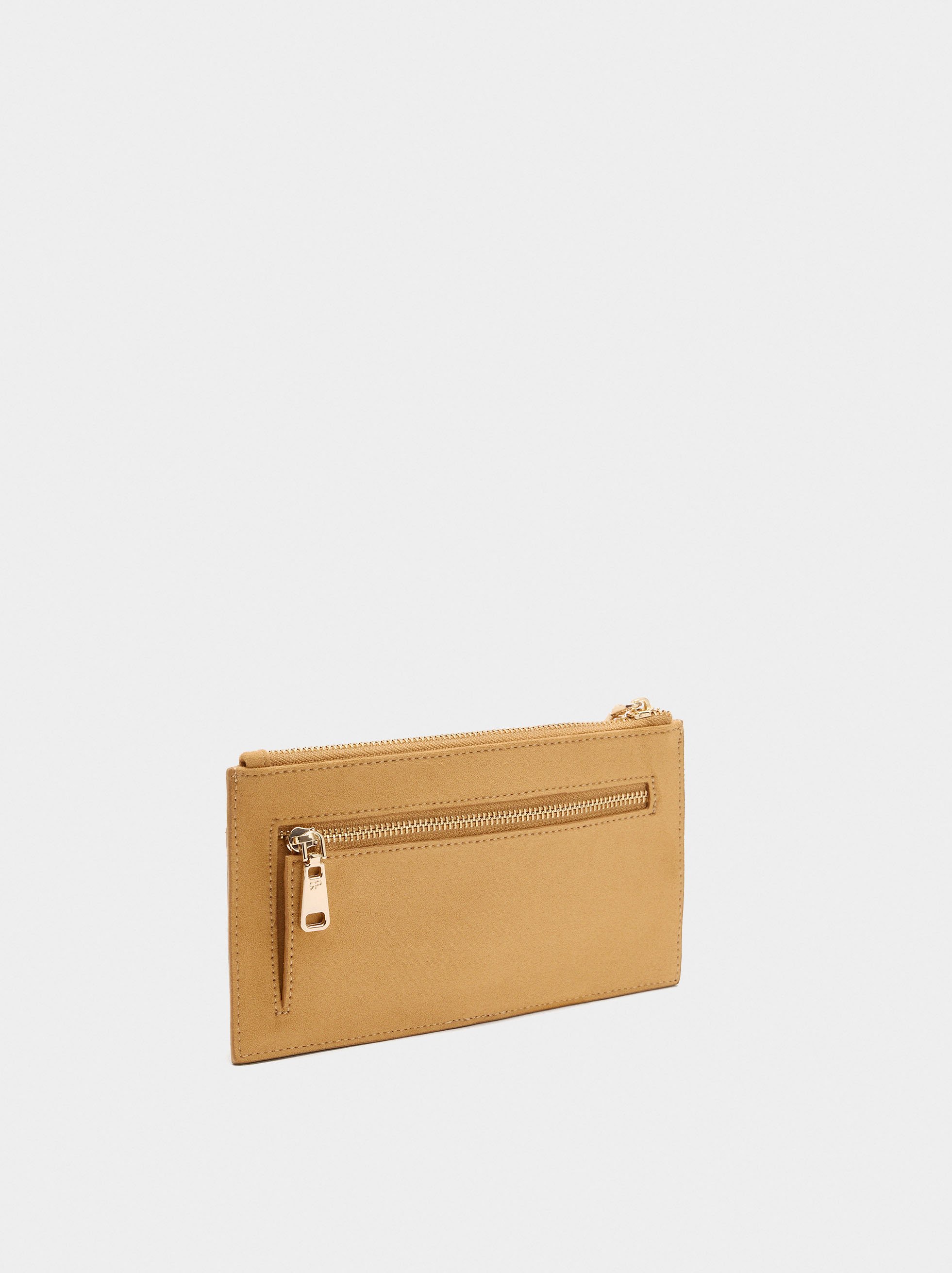 Wallet with suede effect L image number 2.0
