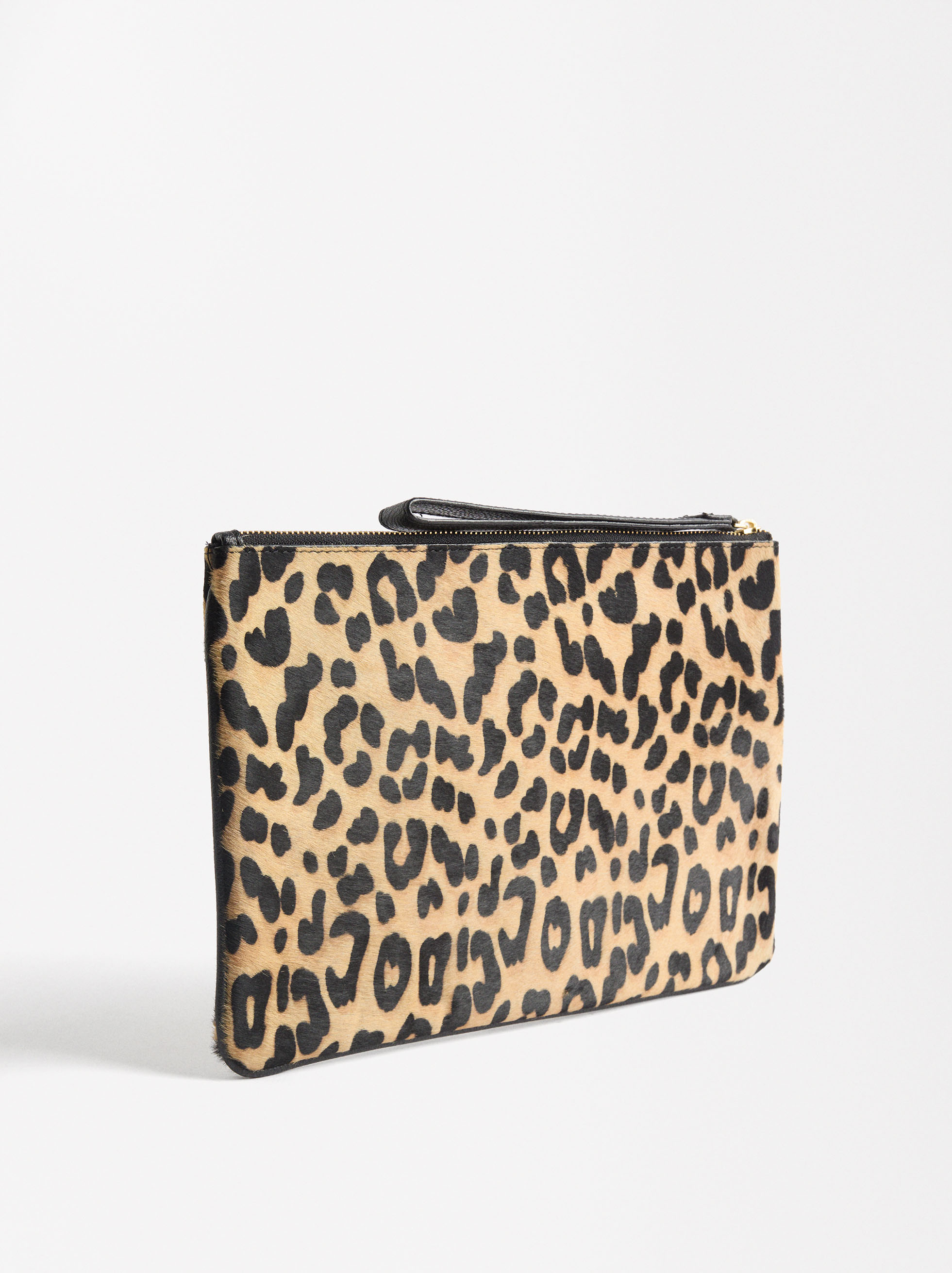 Leopard print leather party bag image number 3.0