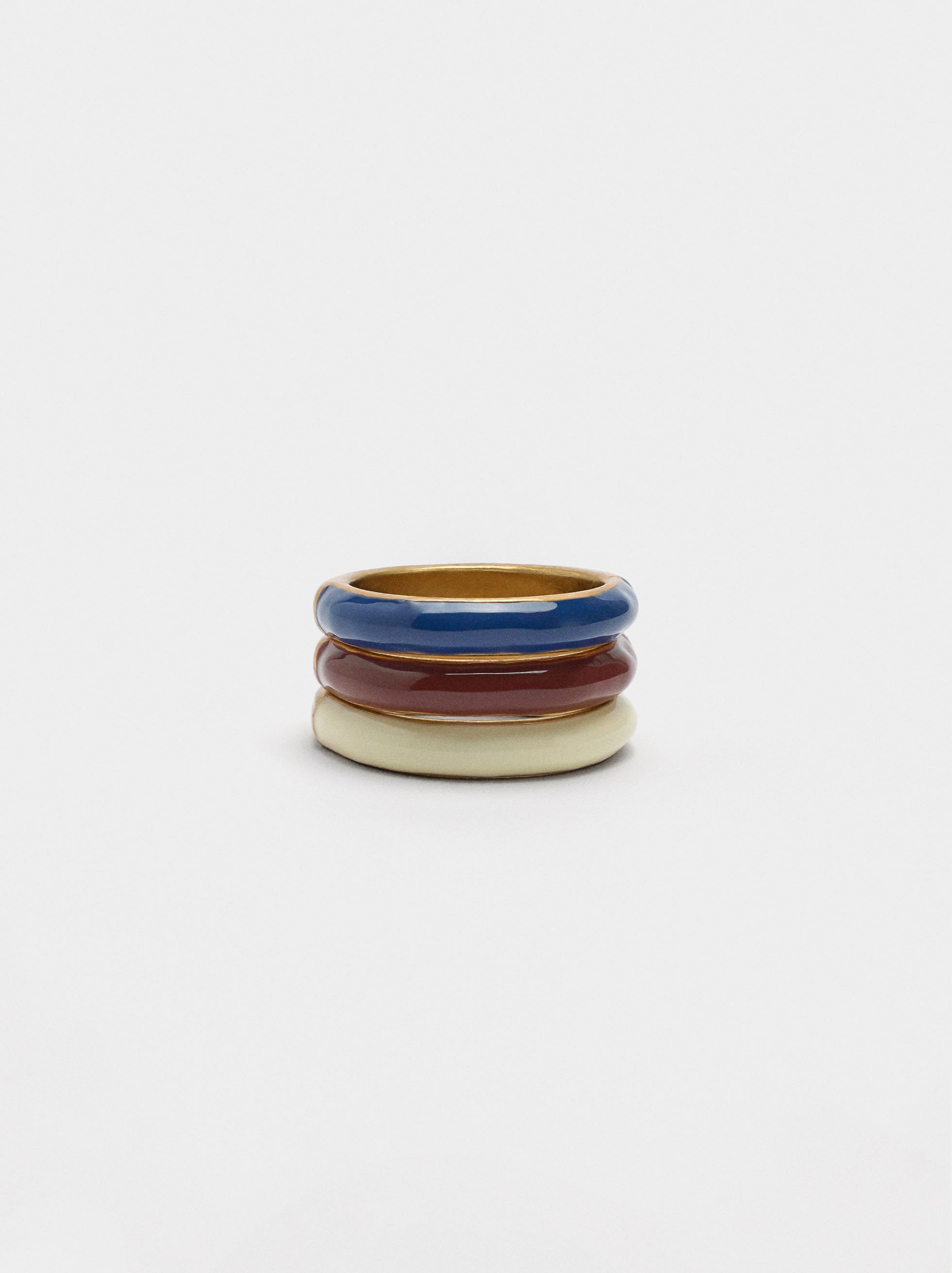 Set de bagues avec émaillage image number 0.0