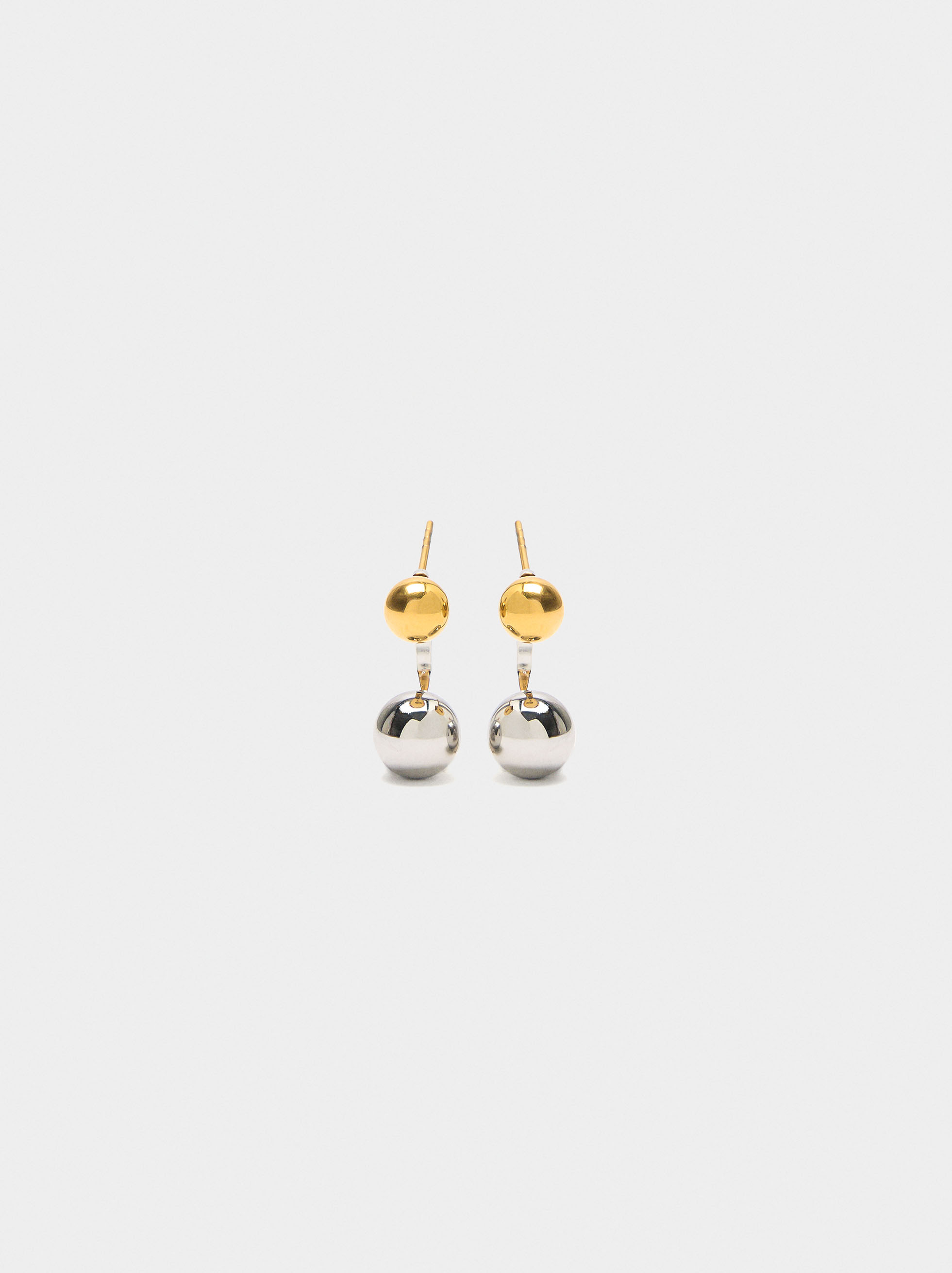 Earrings ear jacket with bicolor spheres image number 0.0