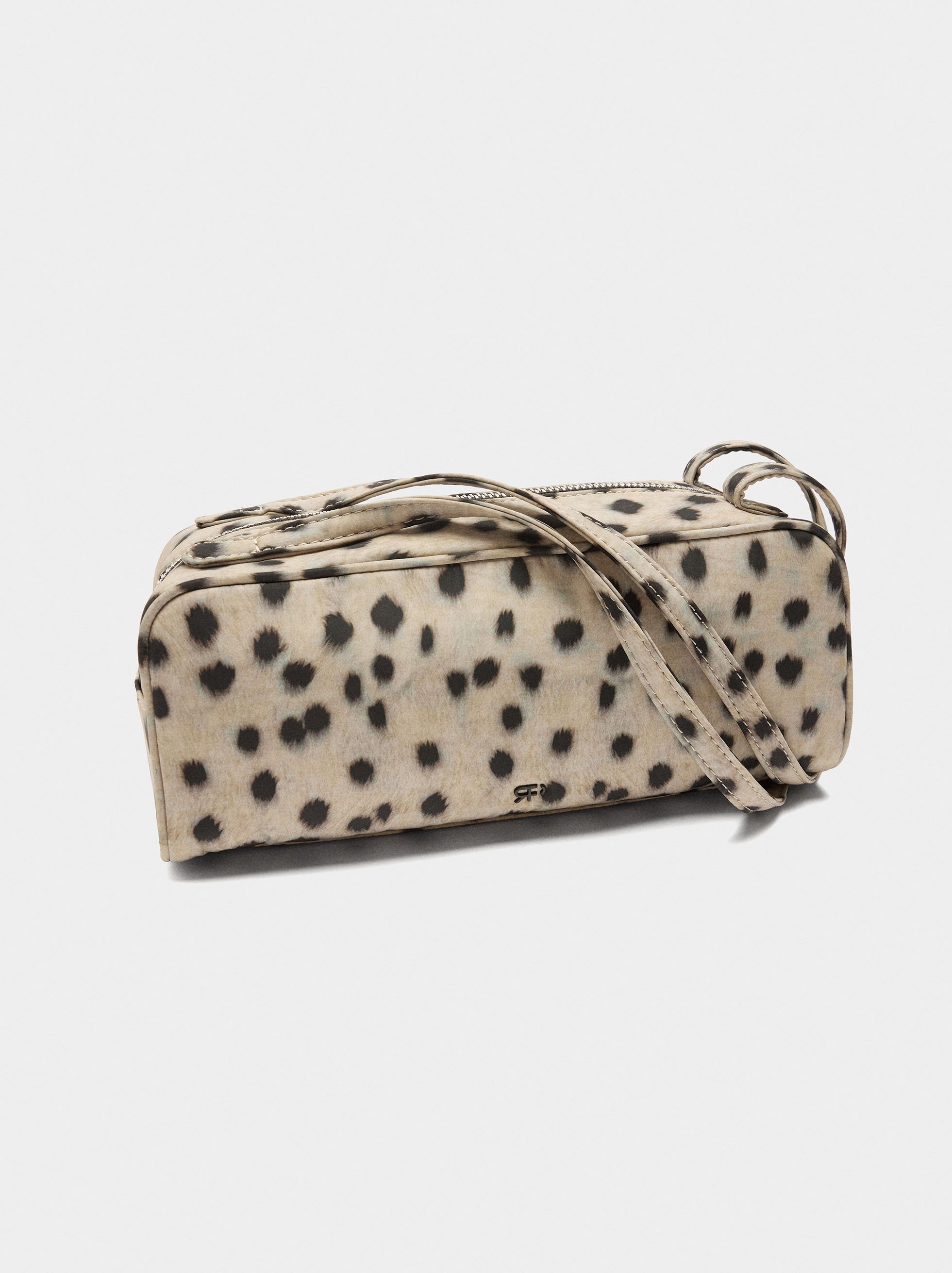 Sac à épaule en nylon imprimé animal image number 5.0