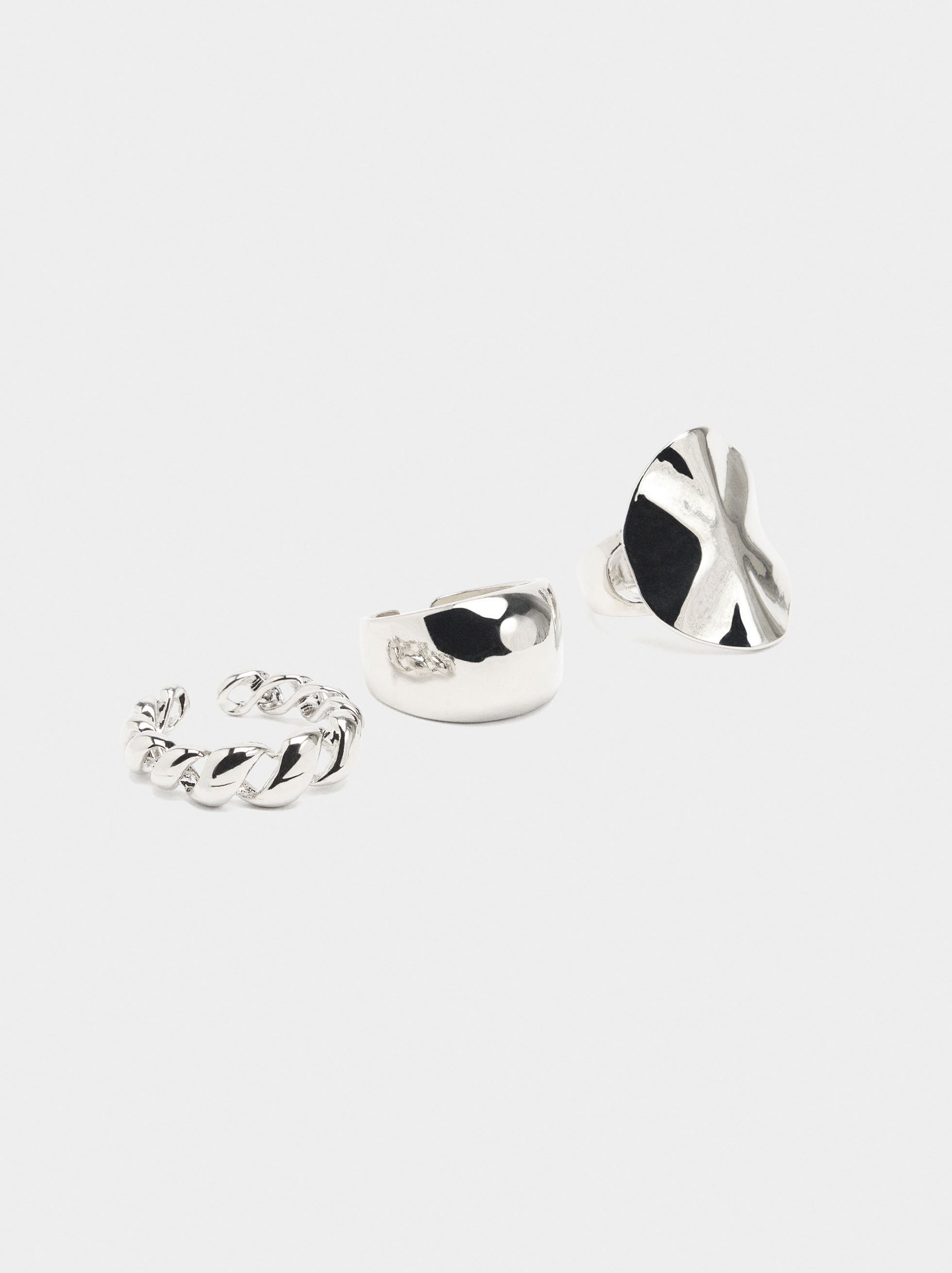 Set of silver rings image number 2.0