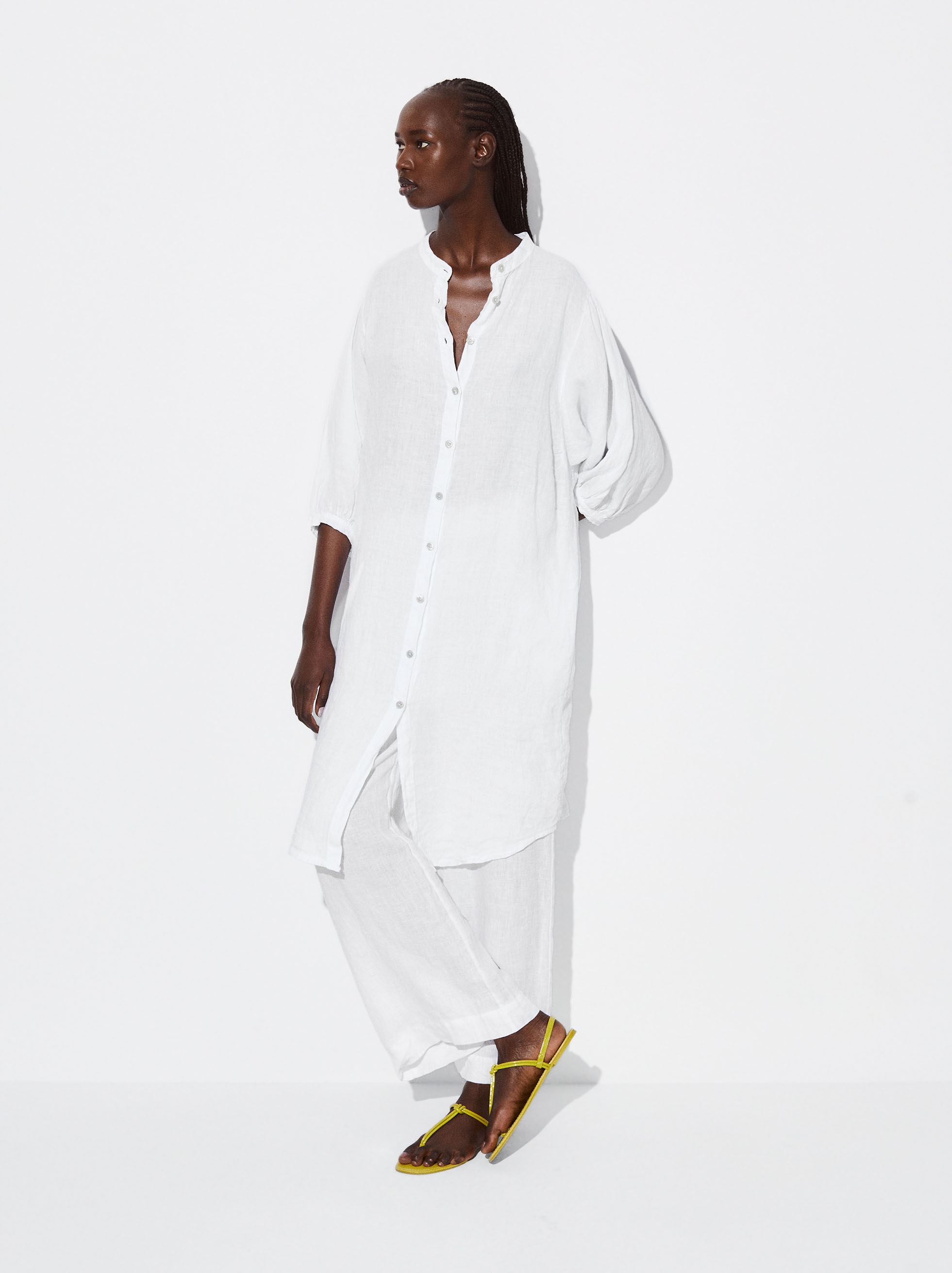 Vestito new arrivals lino bianco
