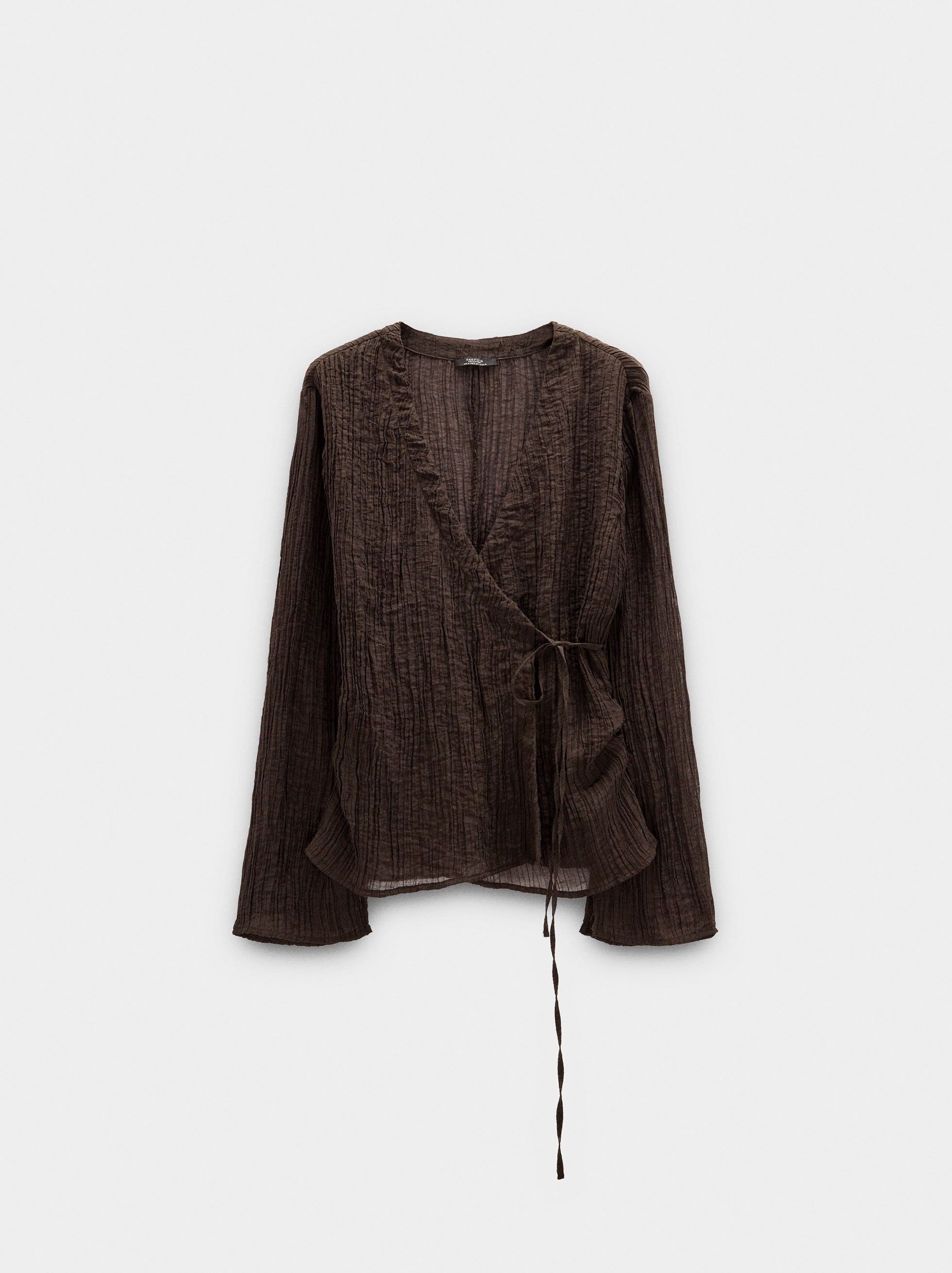 Wrinkled effect blouse image number 4.0