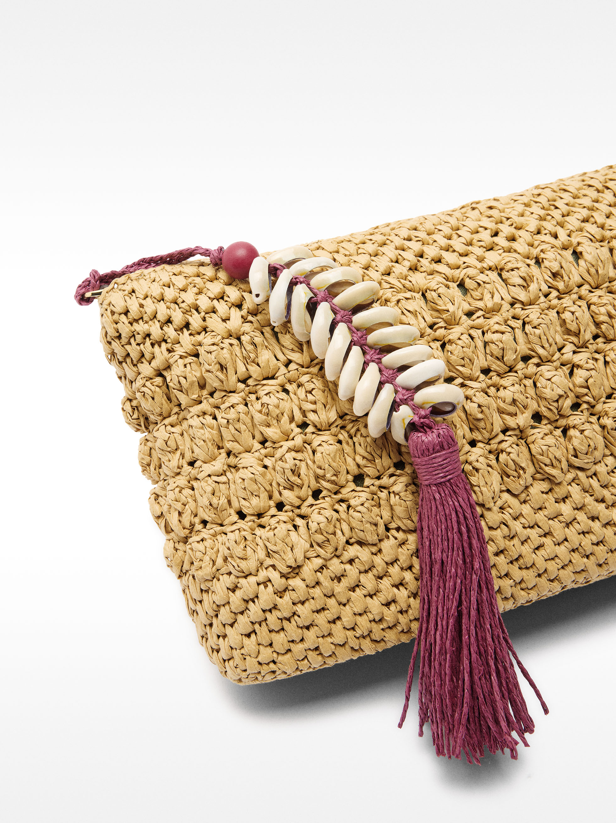 Straw-effect crossbody bag image number 2.0