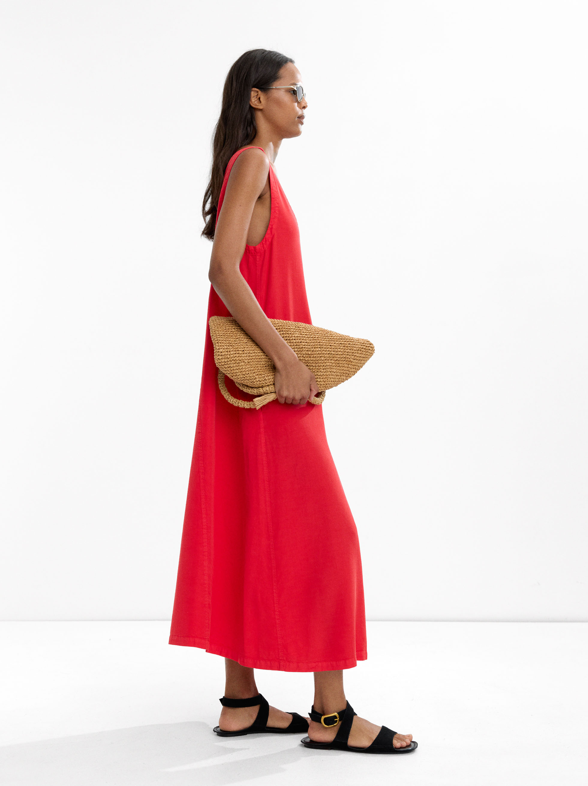 Robe longue 100 % lyocell image number 1.0