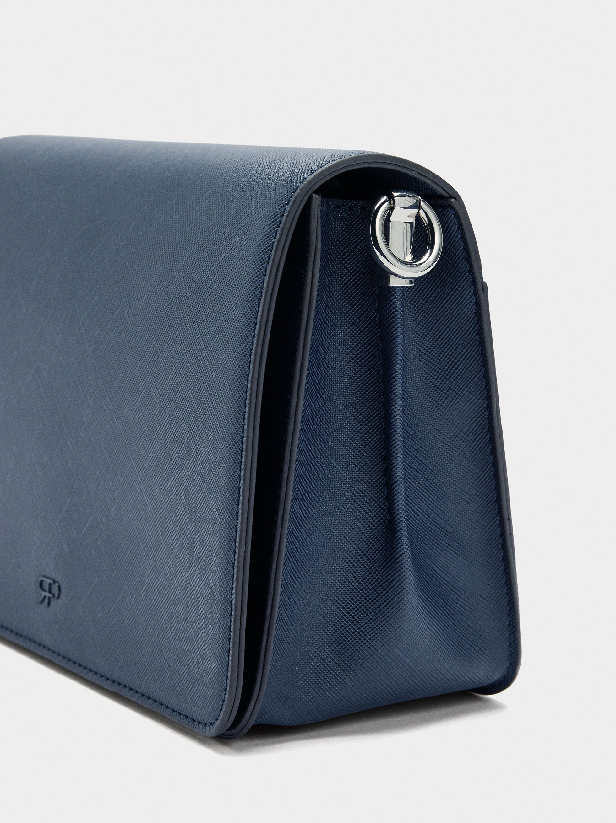 Crossbody bag with texture and flap closure image number 1.0