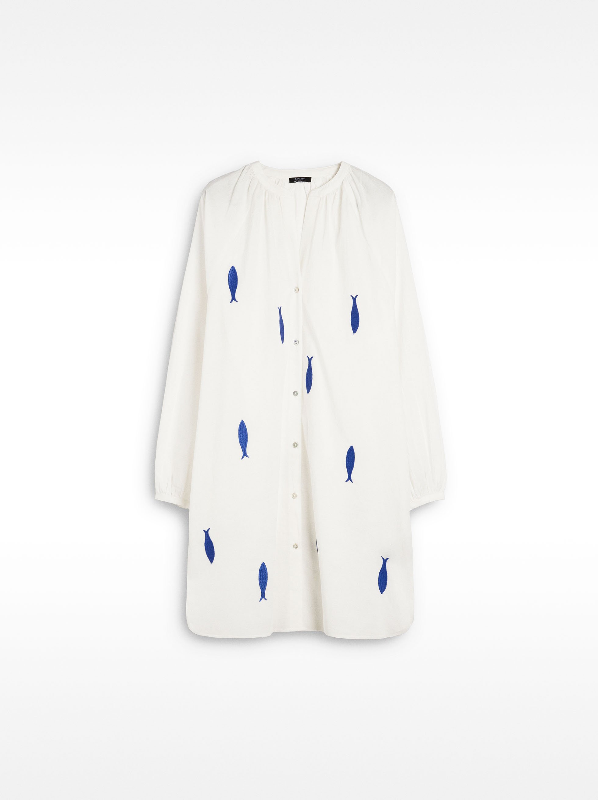 Kleid mit Stickereien aus 100% Baumwolle