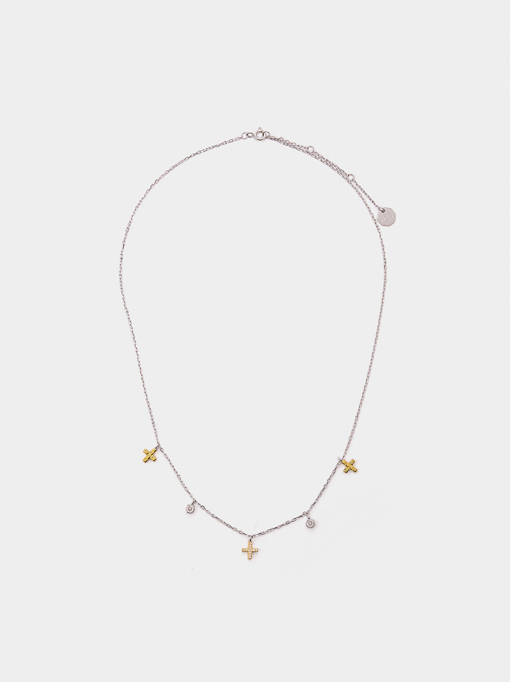 Necklace with zirconia - 925 sterling silver image number 1.0