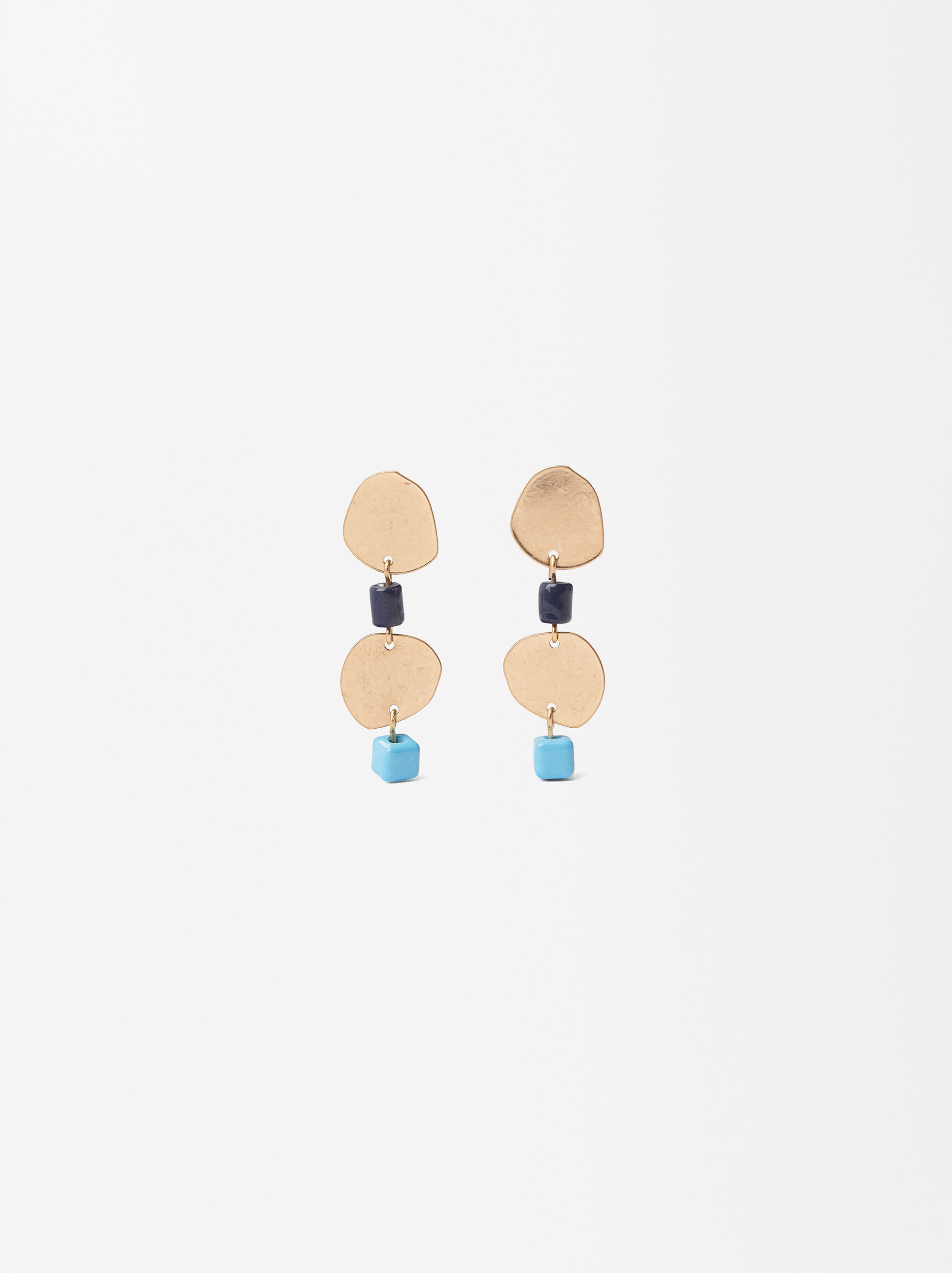 Long Earrings With Colored Details image number 0.0