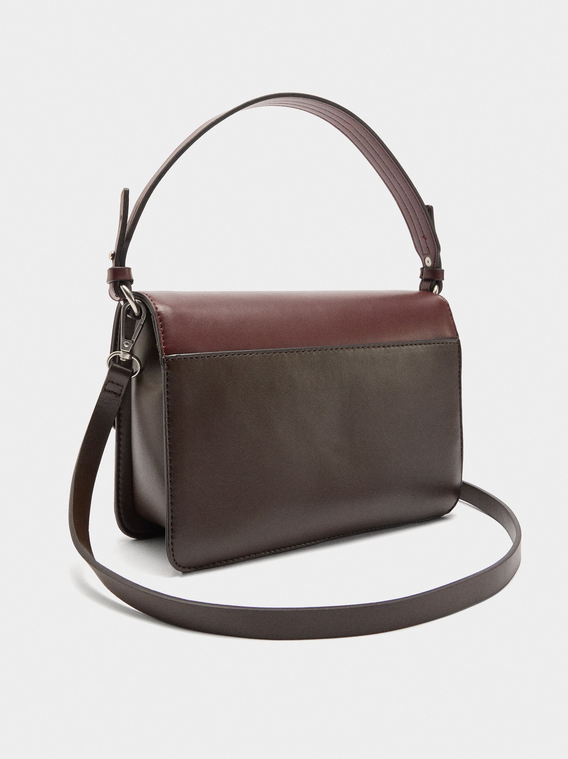 Animal printed crossbody bag with flap image number 3.0