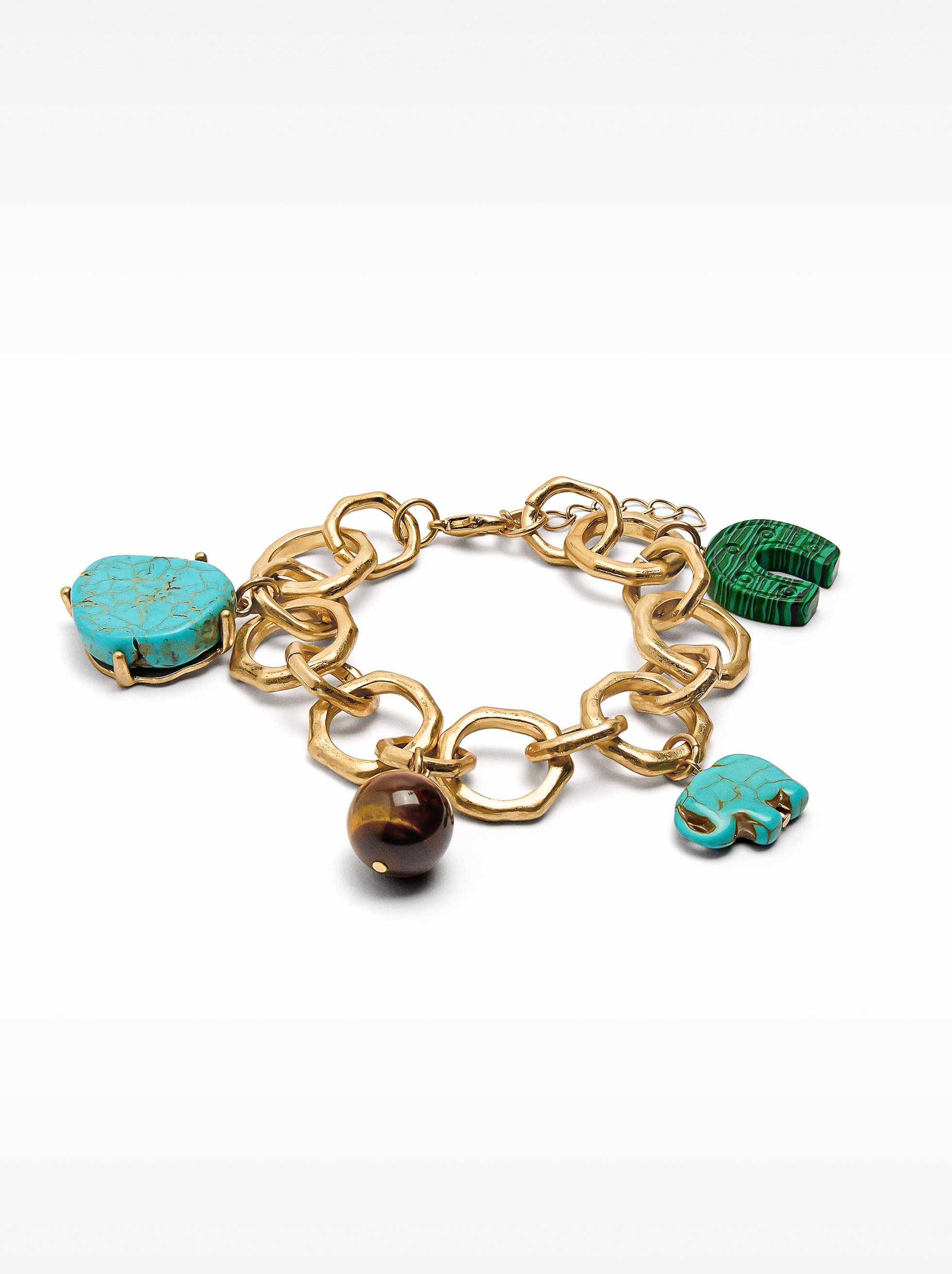 Bracelet en maillons avec pierres, Multicolore, hi-res