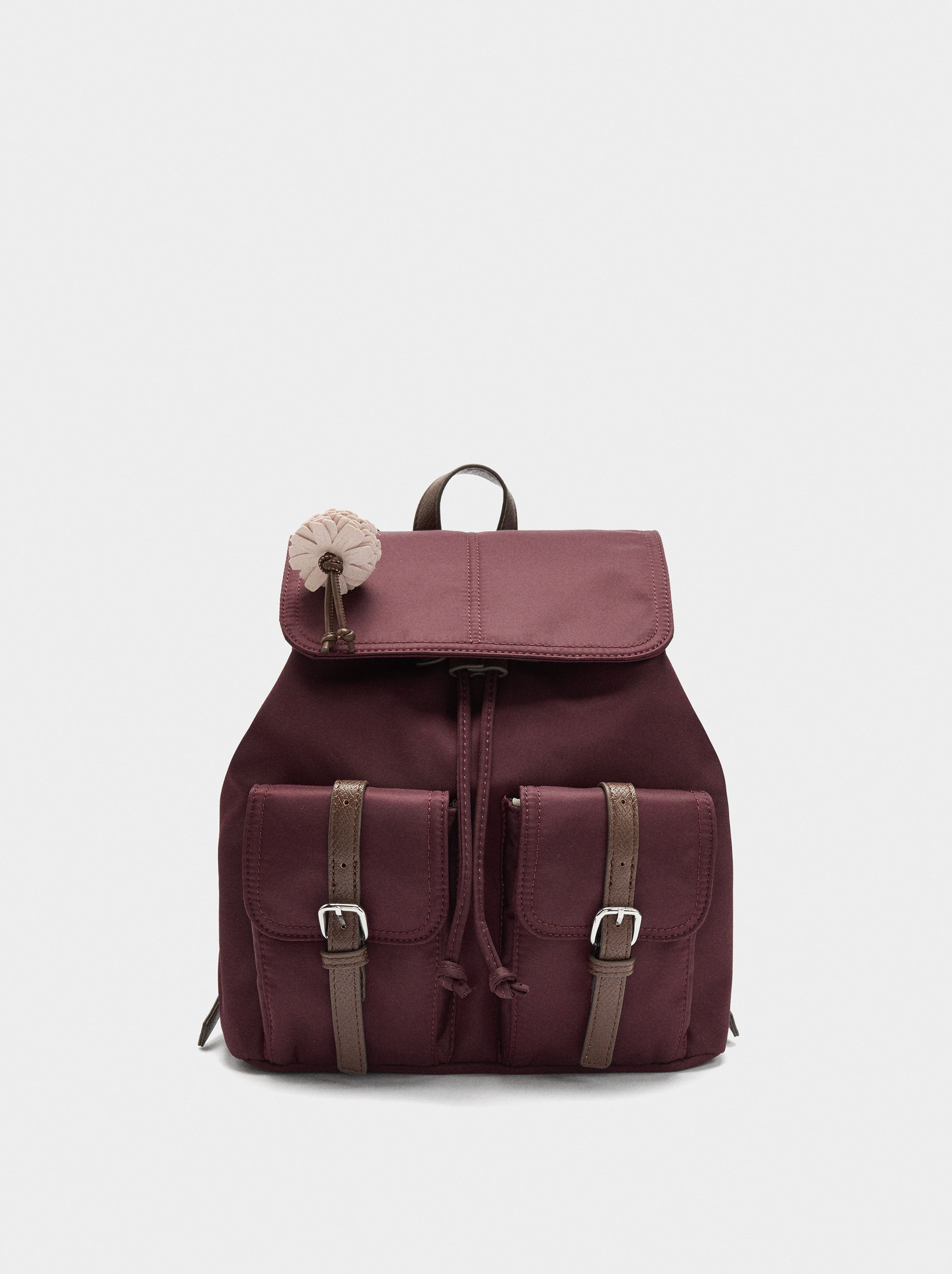 Nylon backpack with pendant image number 0.0