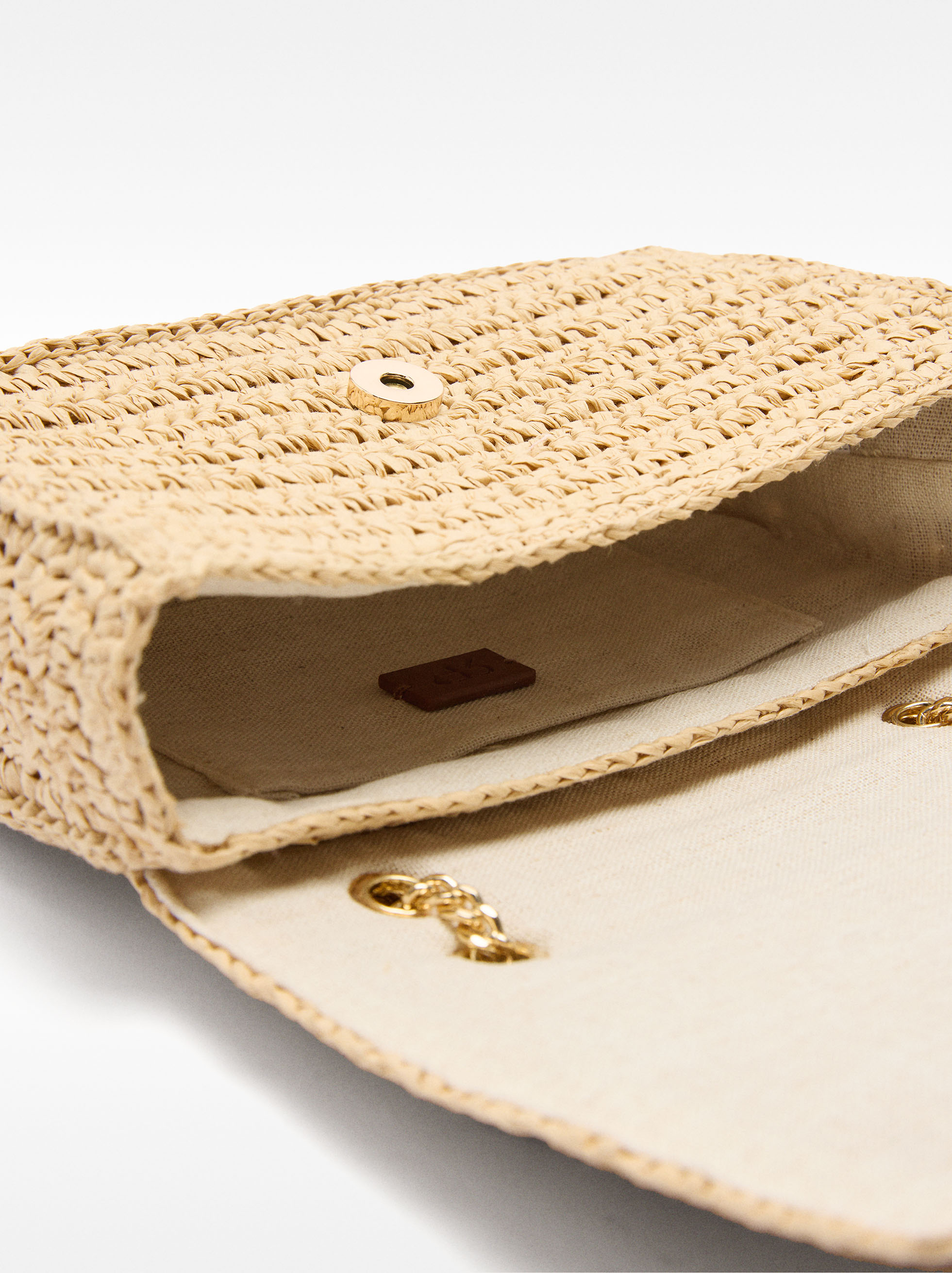 Straw-effect shoulder bag  image number 4.0