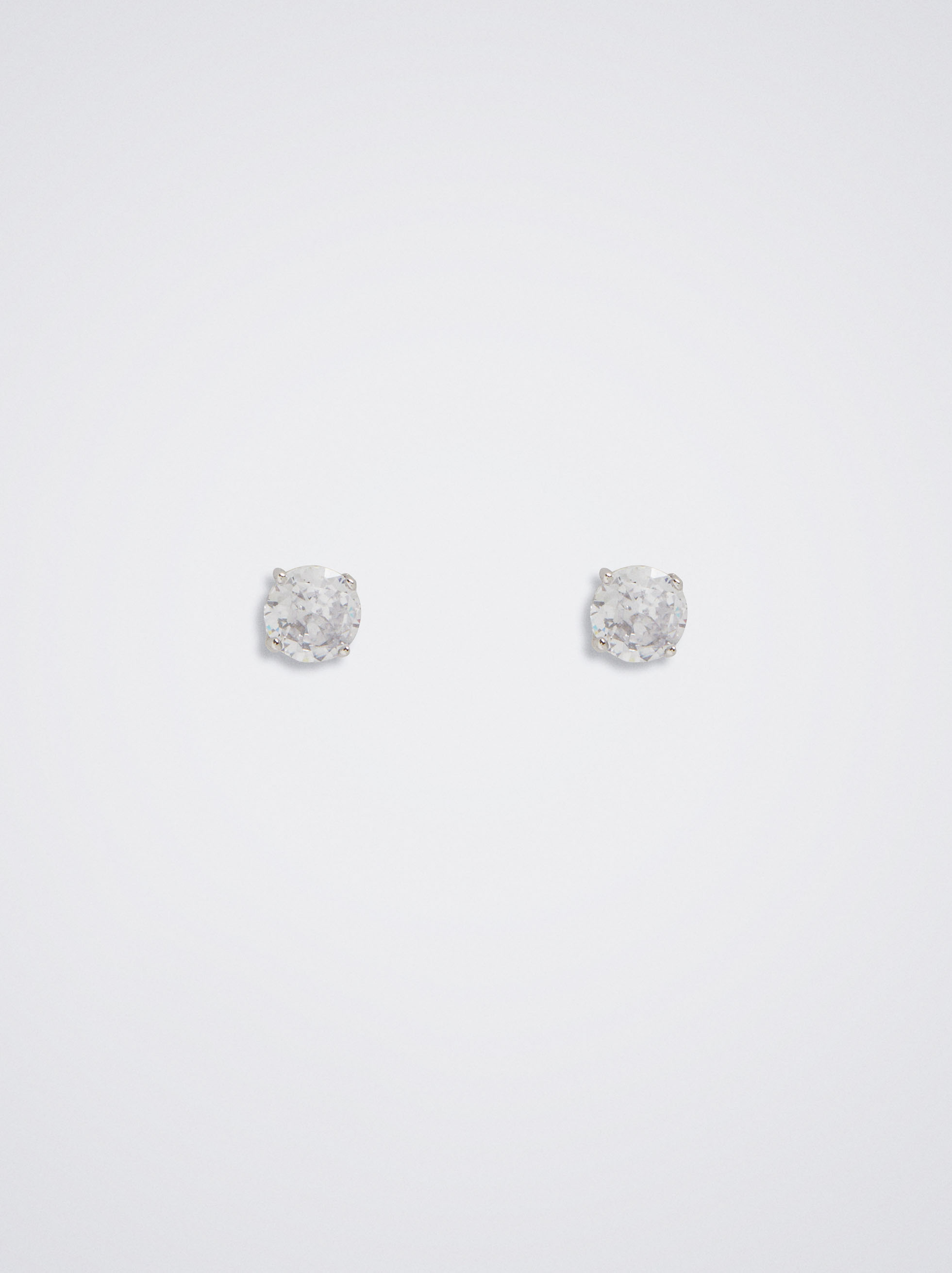 925 Silver Stud Earrings With Zirconia image number 1.0