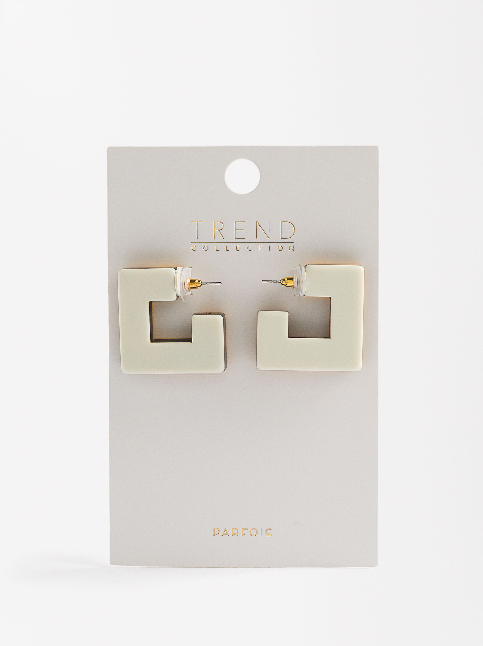 Open square retro hoops image number 3.0