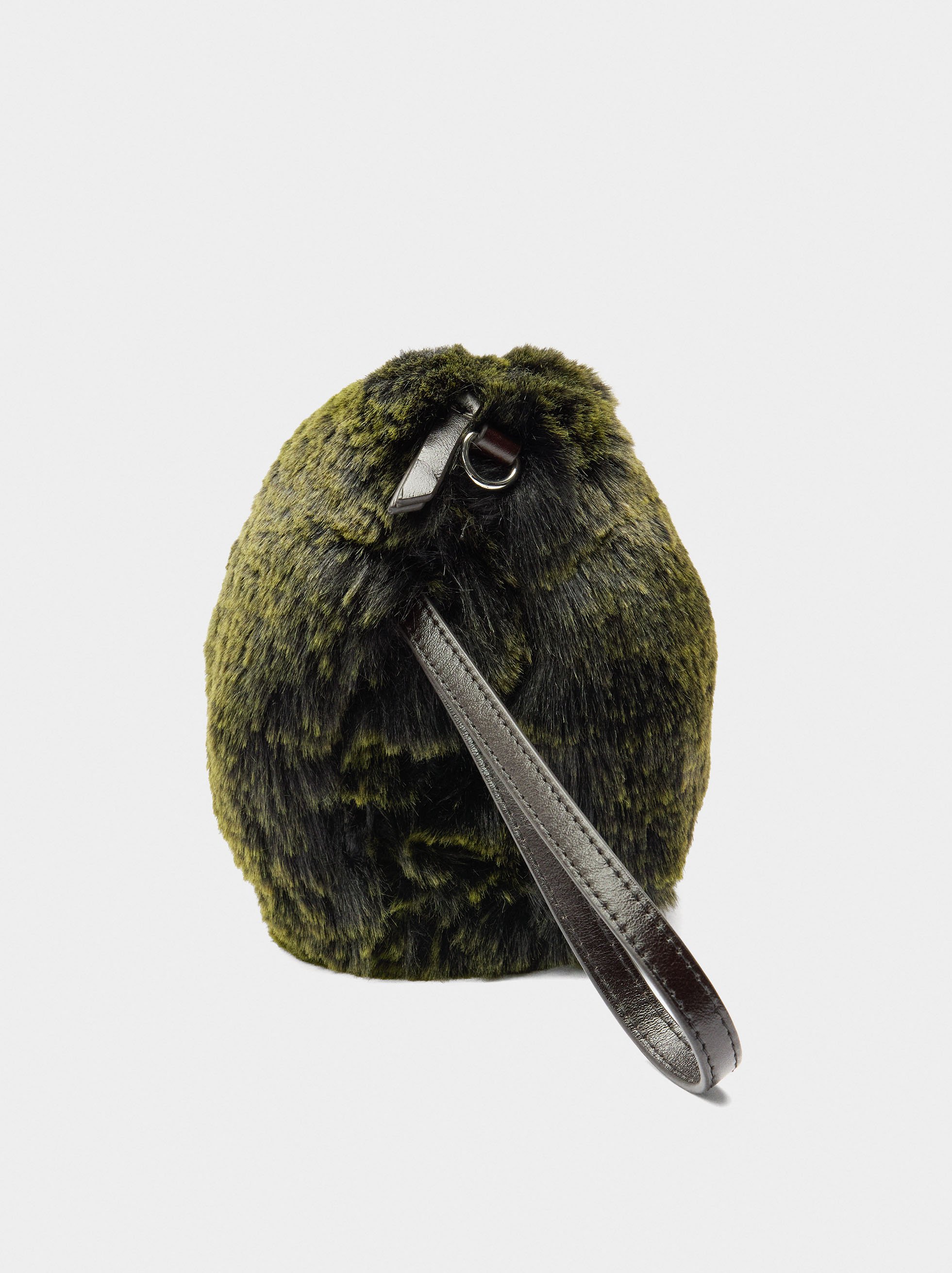 Handbag with fur effect image number 1.0