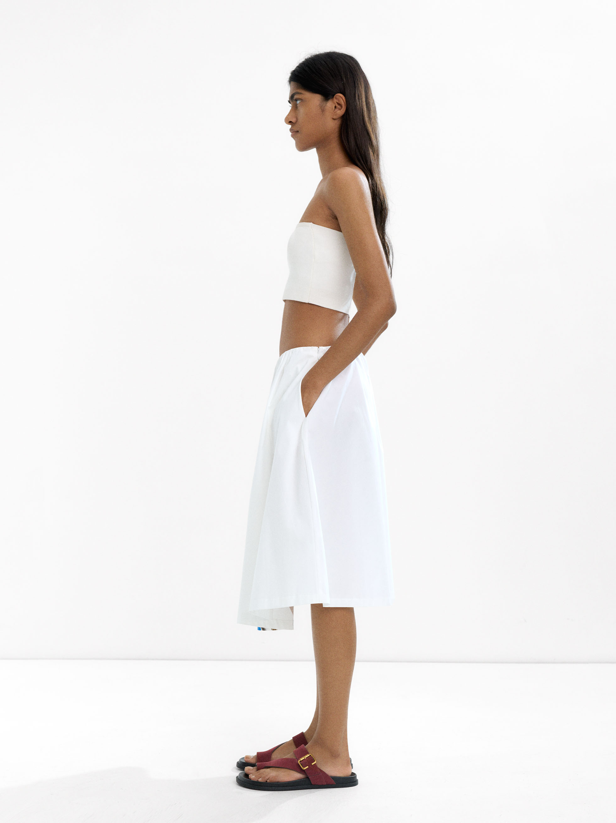 Printed midi skirt image number 2.0