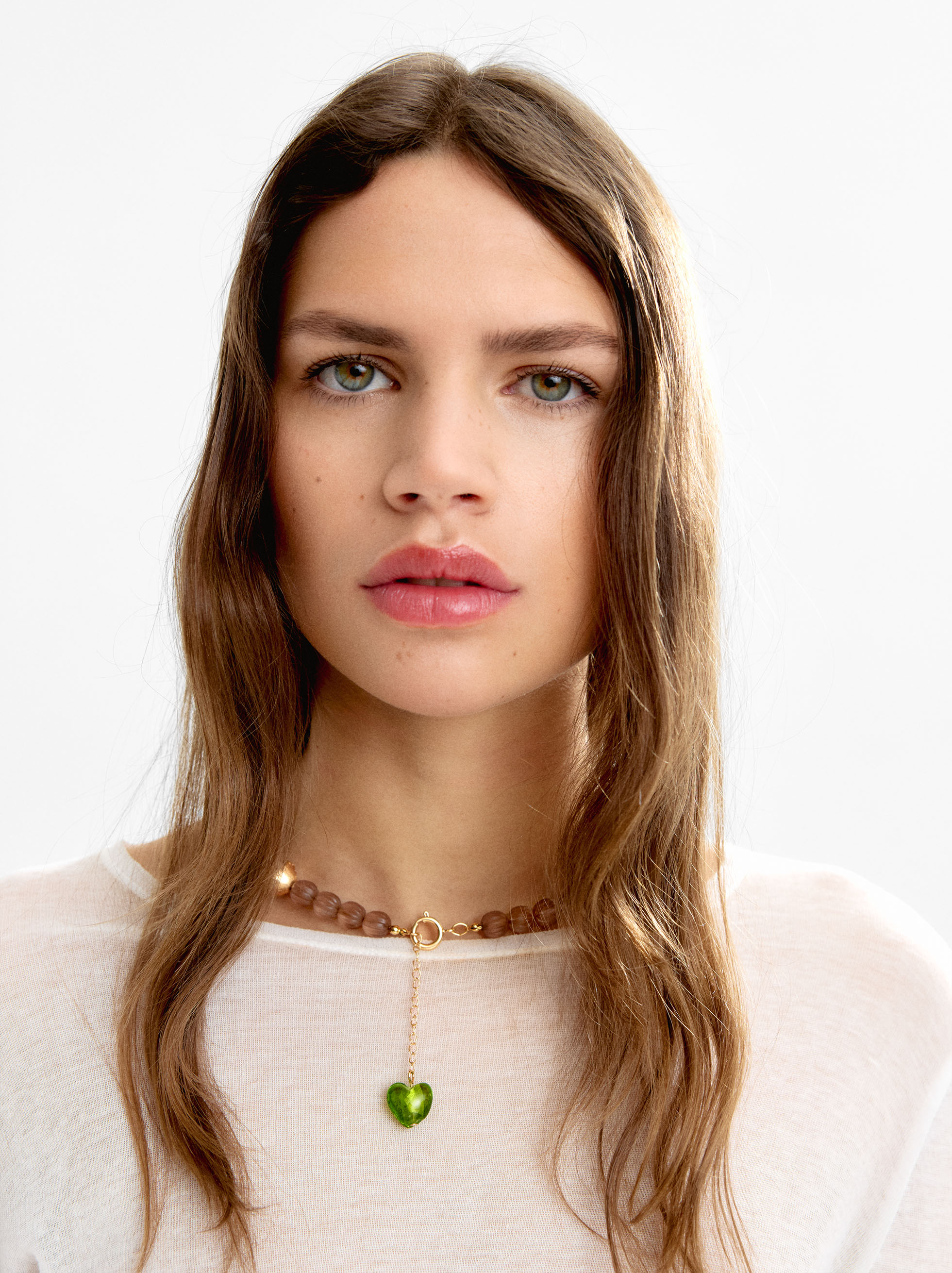 Beaded glass necklace