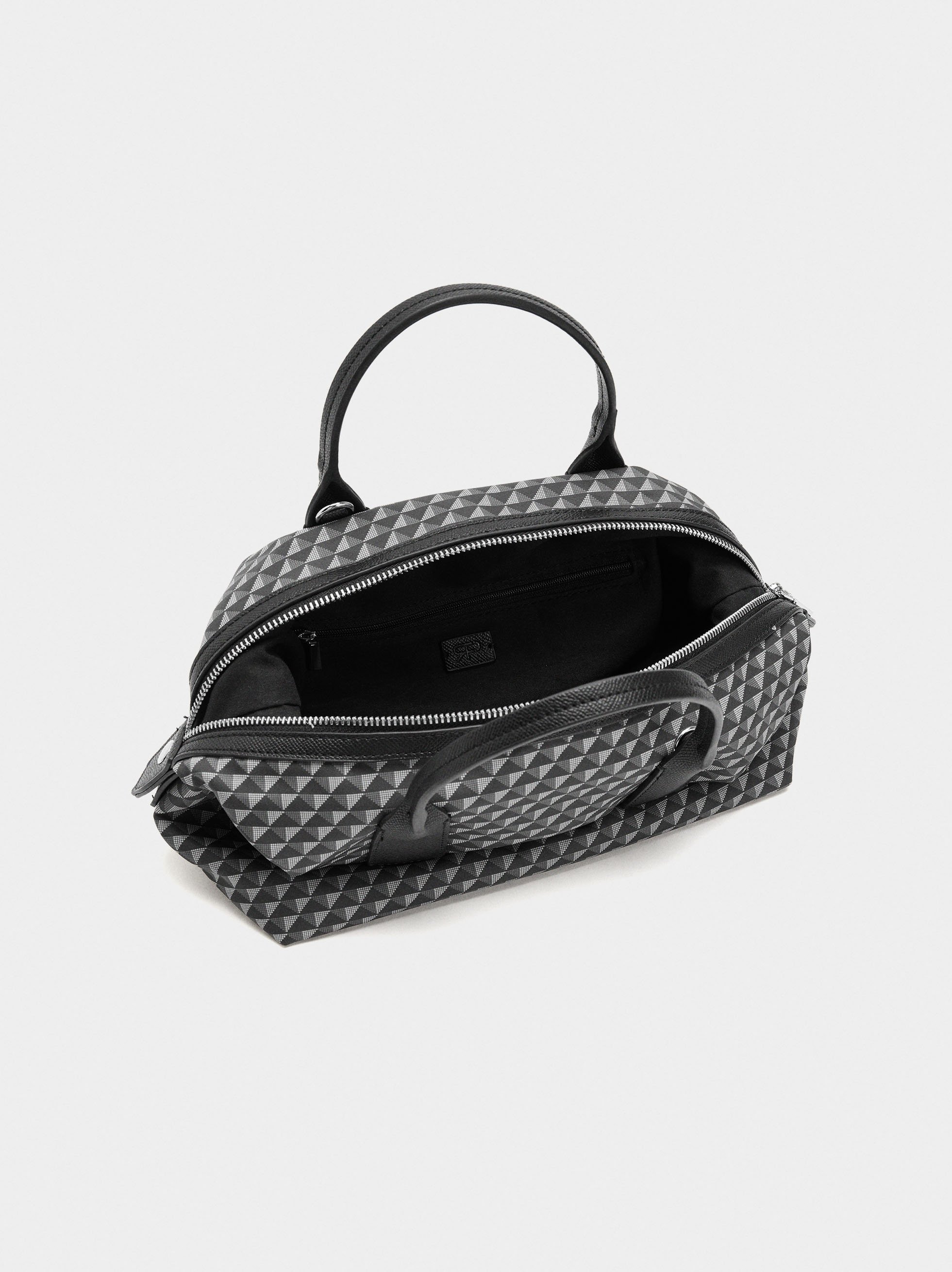 Printed nylon tote bag image number 5.0