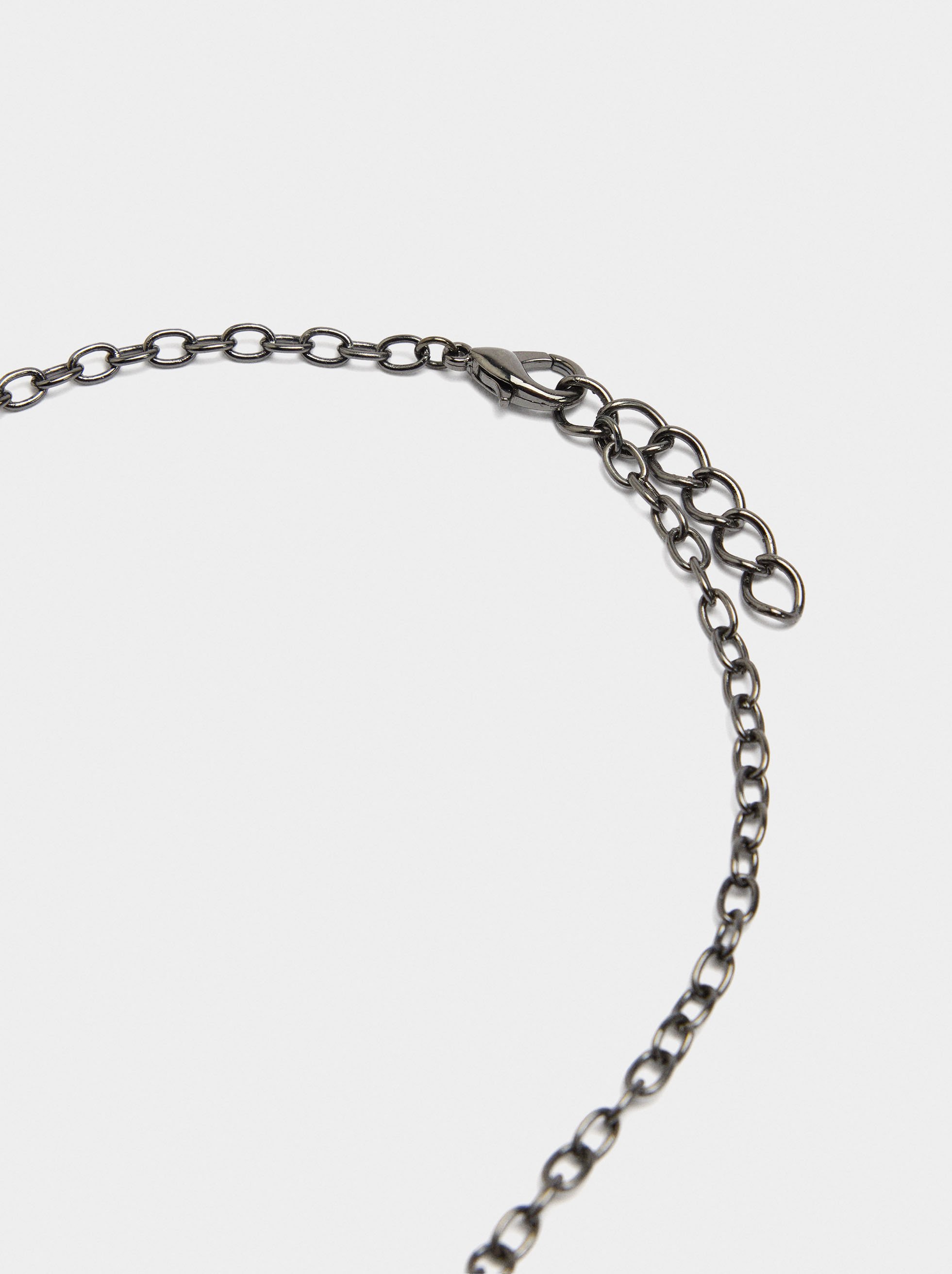 Short bib necklace with hearts and stars image number 2.0