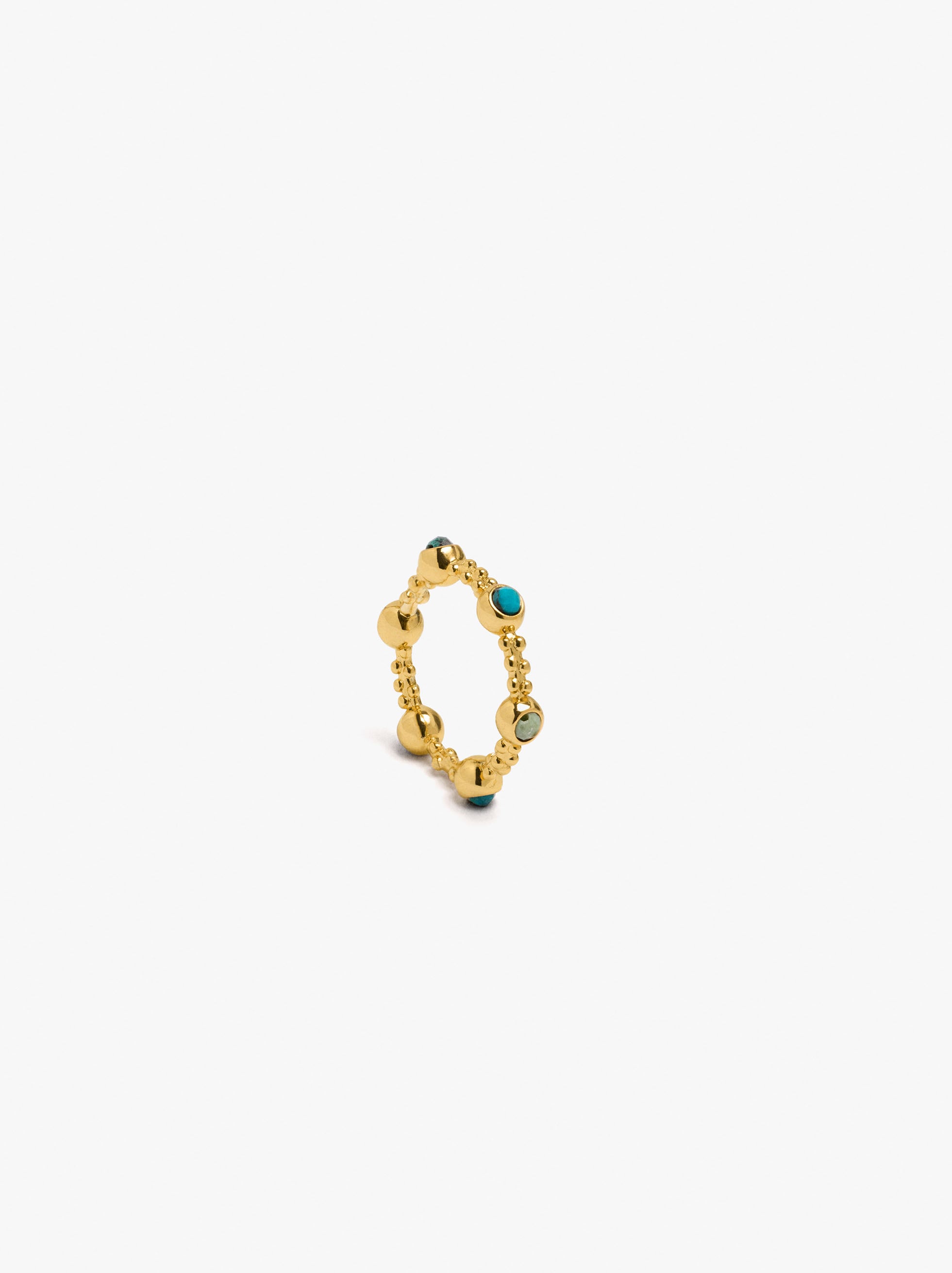 Anello con zircone placcato oro 18 kt - argento 925 image number 1.0