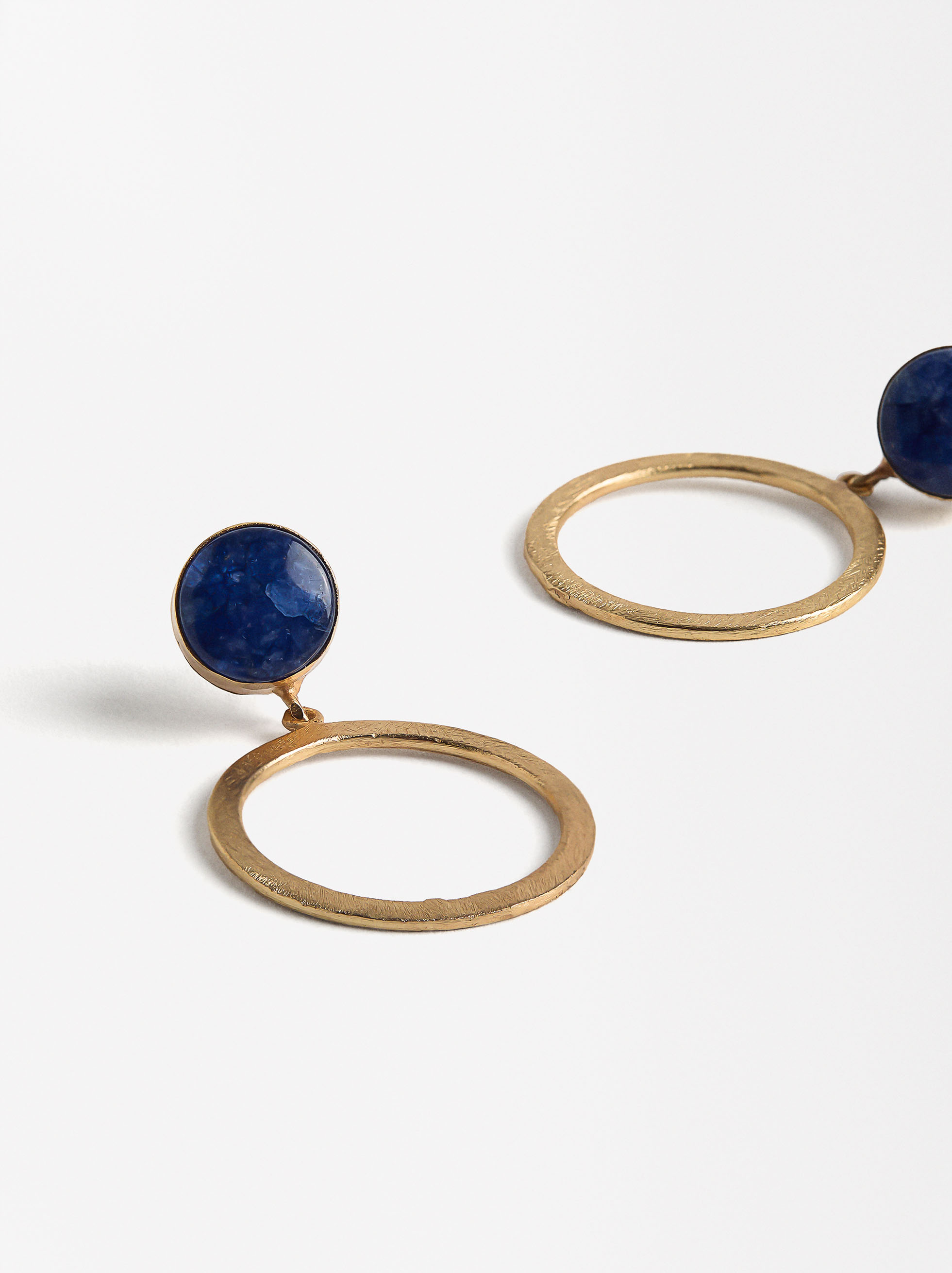 Stone and hoop earrings image number 2.0
