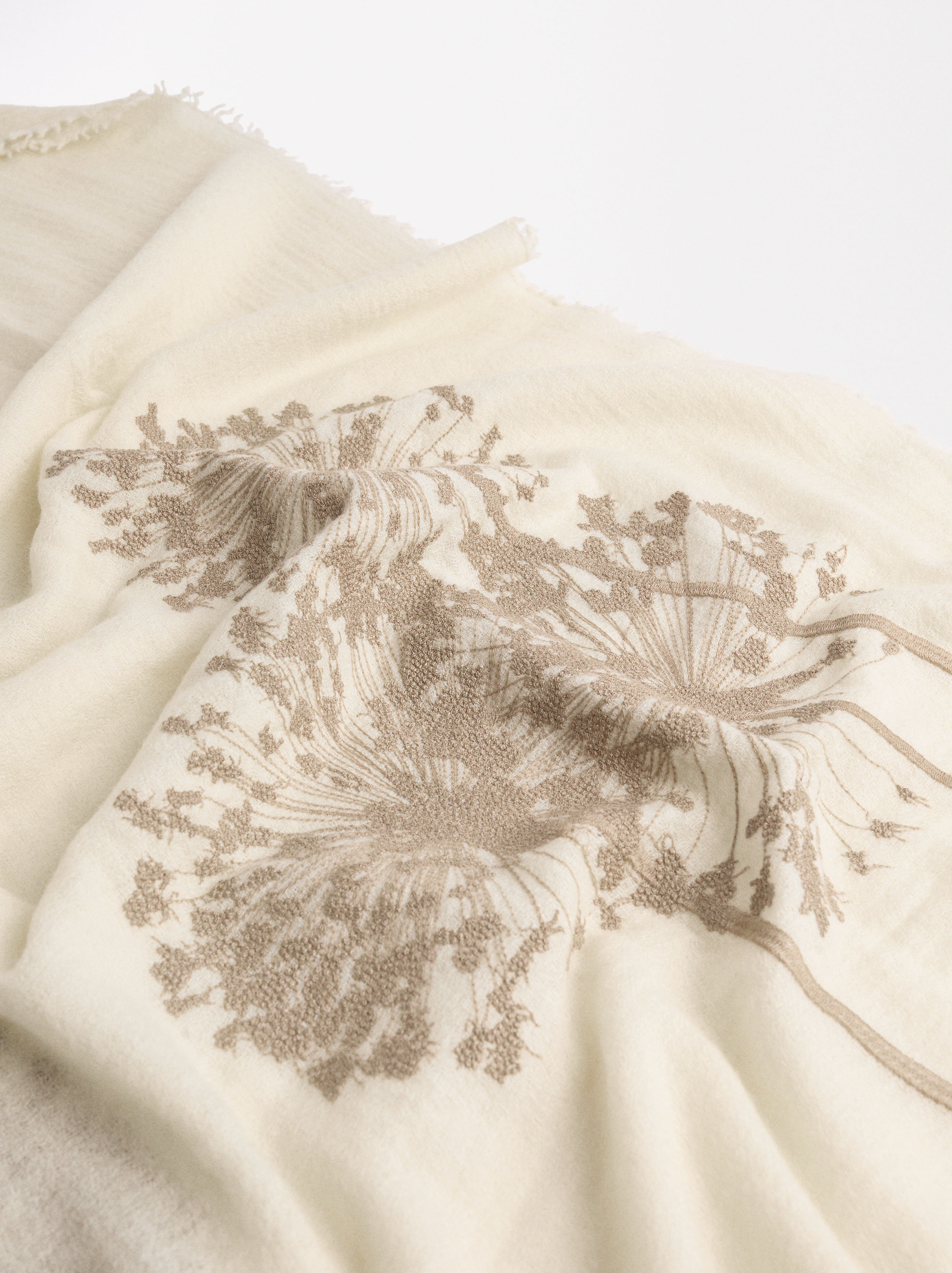 Pashmina with frayed detailing image number 2.0