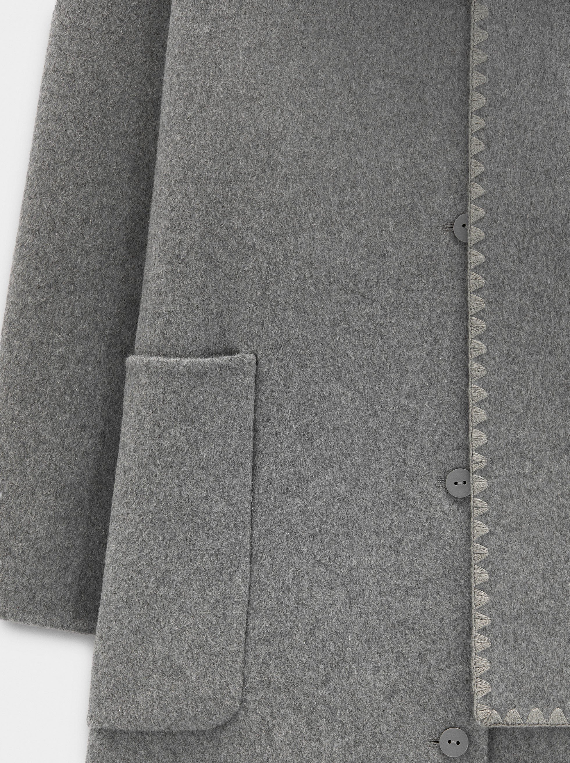 Coat with wool blend cape image number 7.0