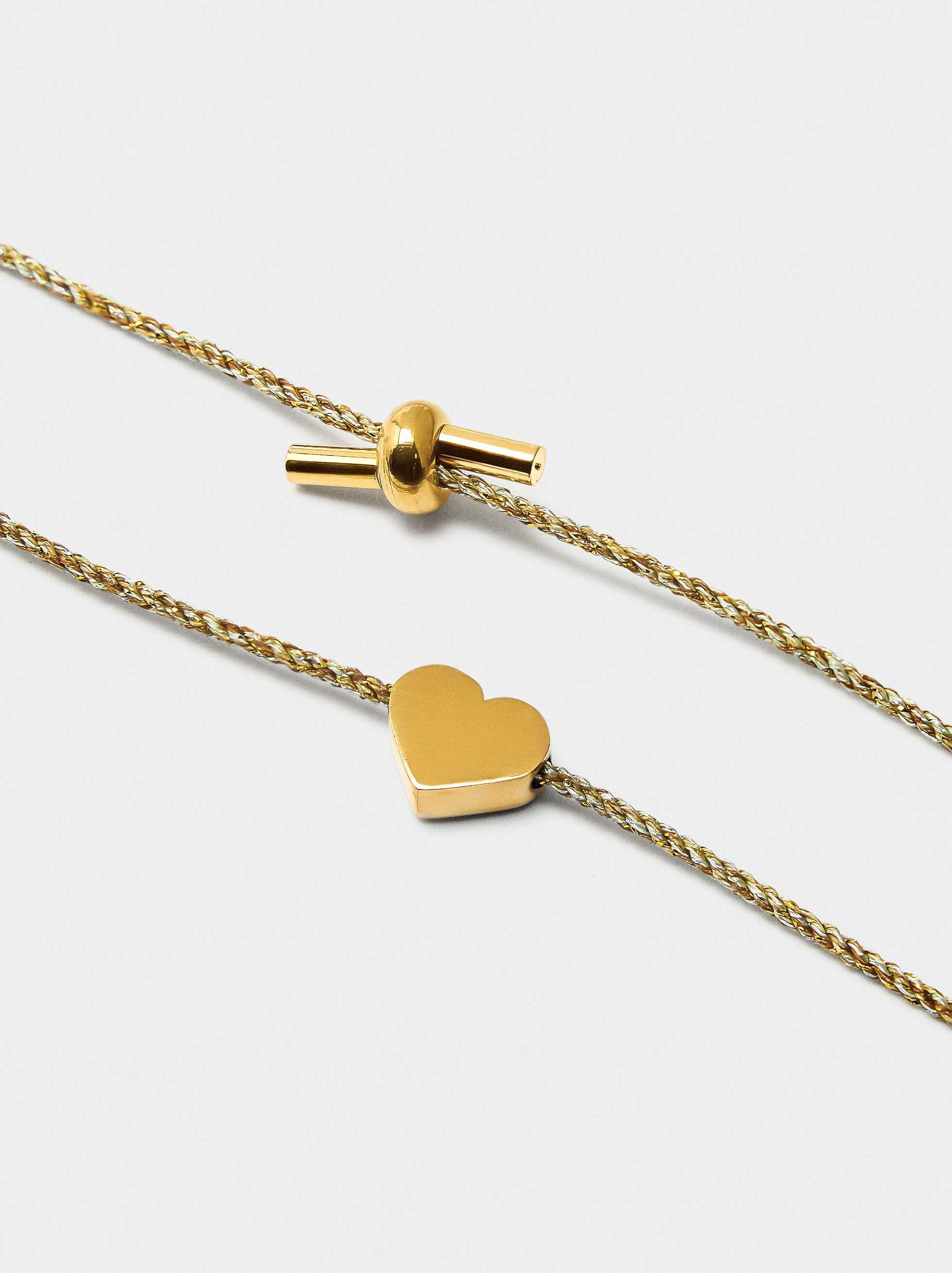 Bracelet ajustable avec cœur image number 1.0