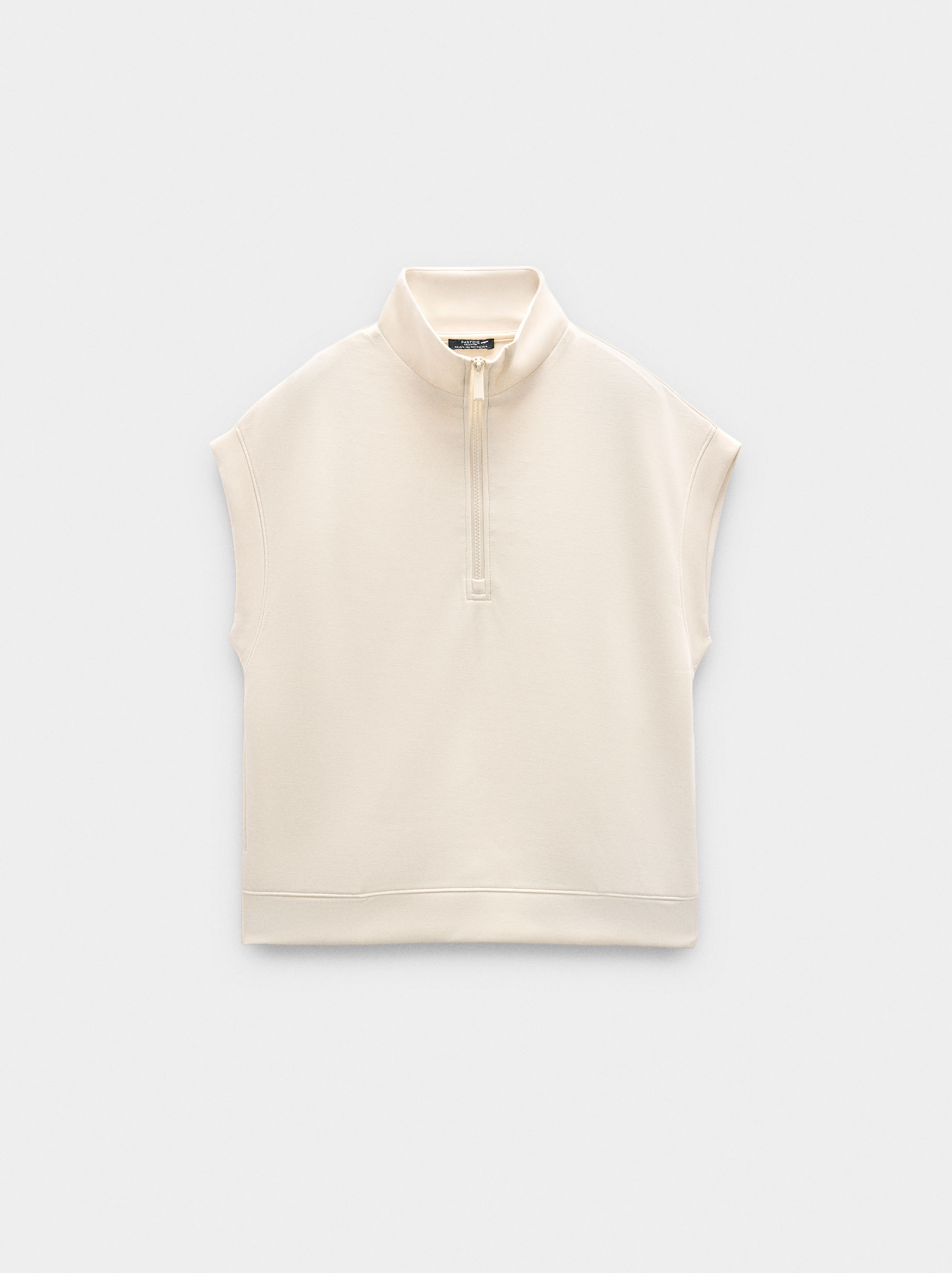 Top with zipper closure soft touch image number 4.0