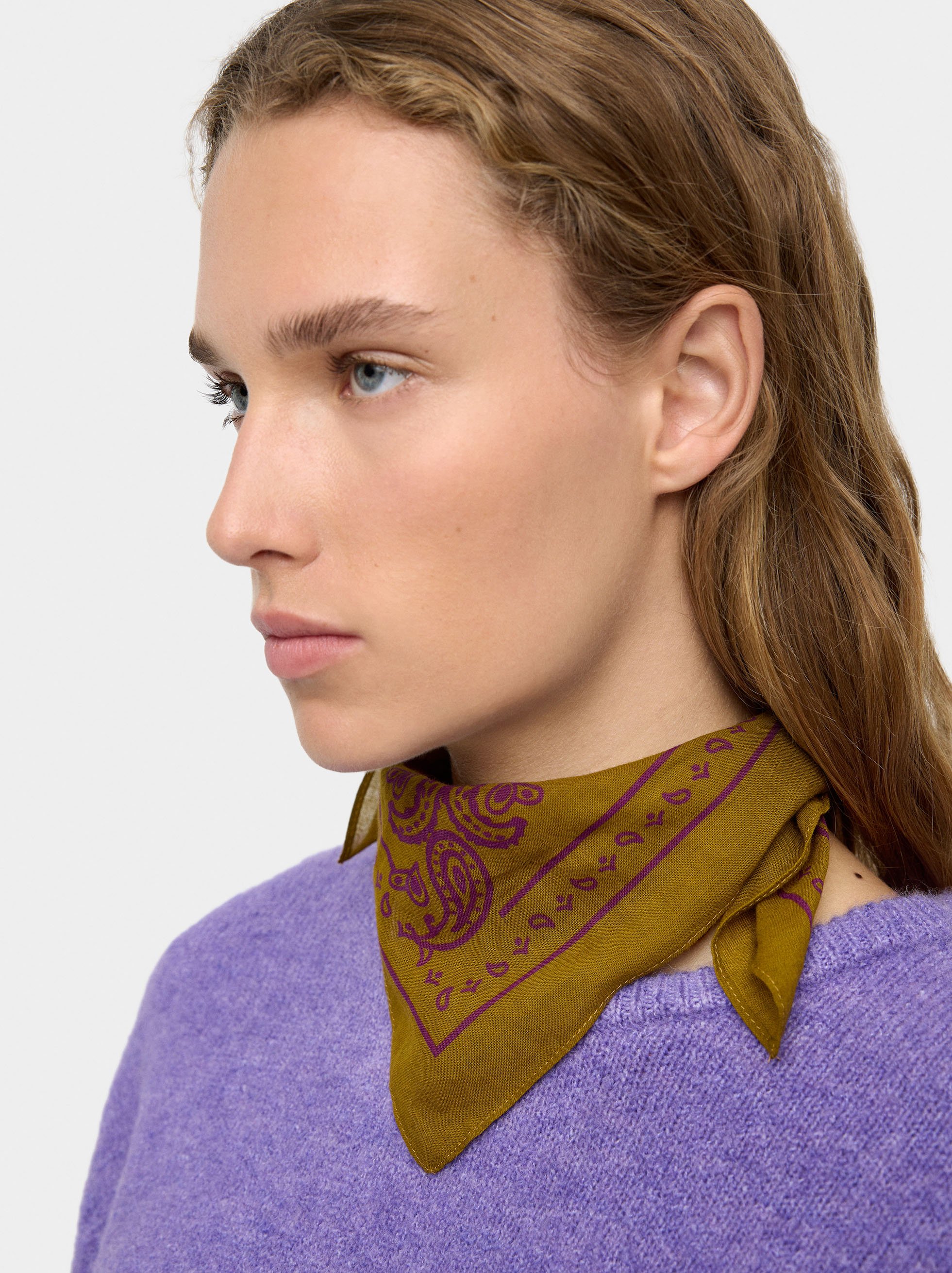 Square scarf 100% cotton image number 1.0