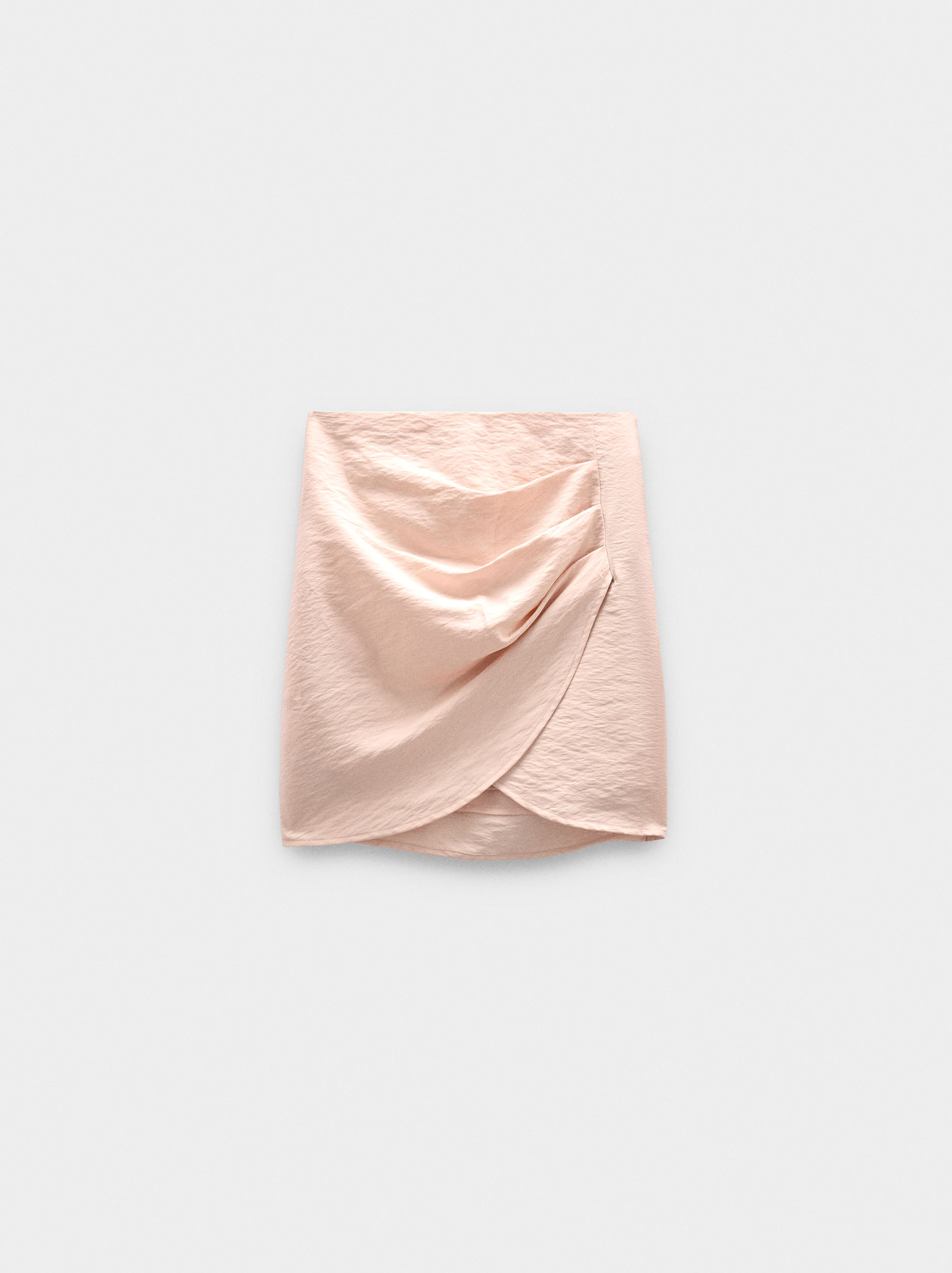 Short skirt with wrap and draped image number 4.0