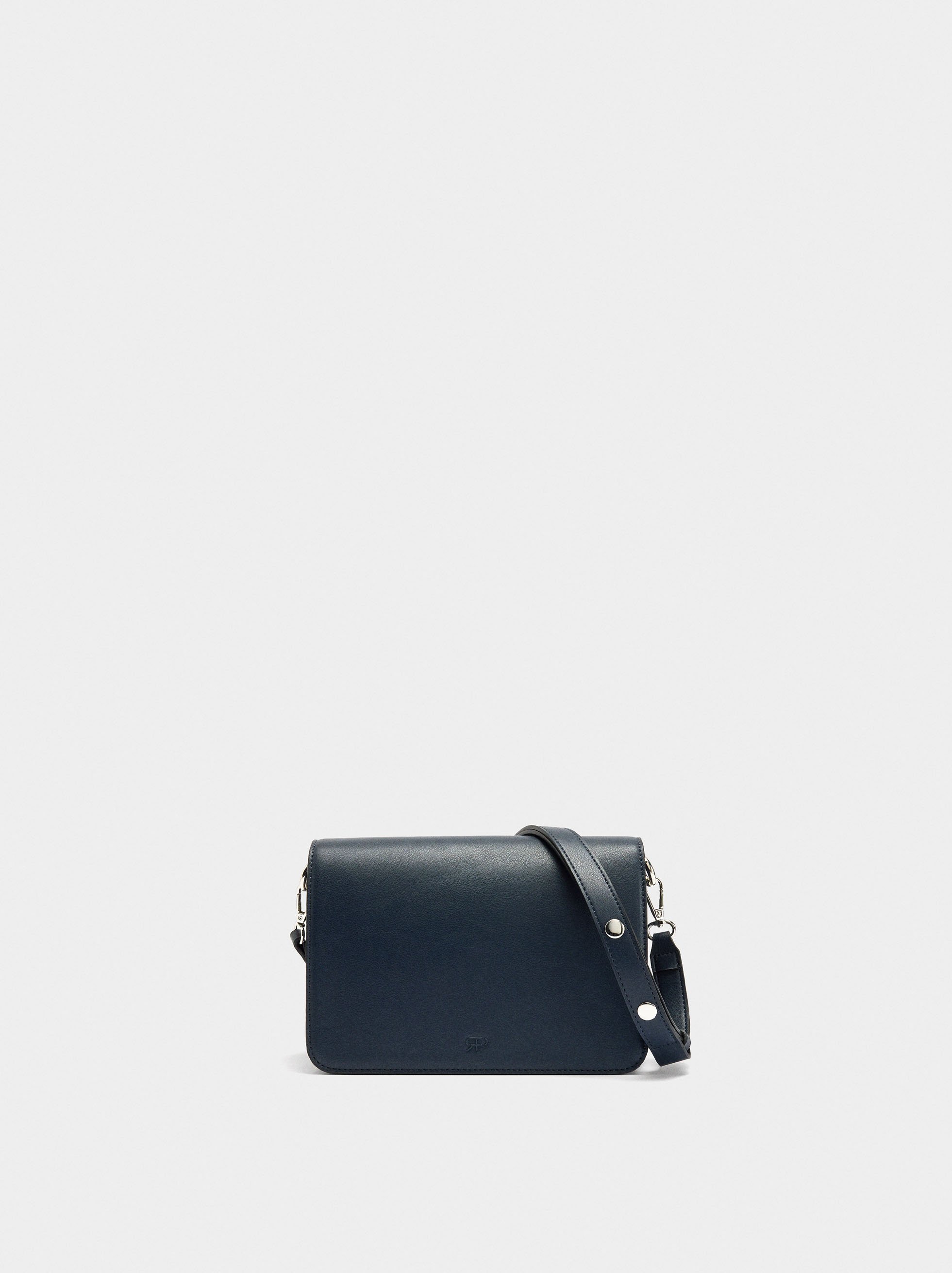 Plain crossbody bag with flap image number 0.0