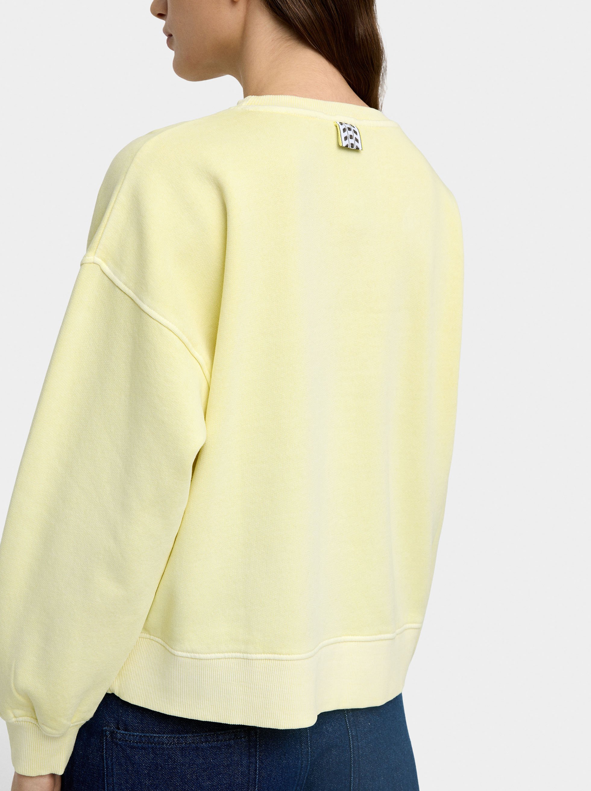 Sweatshirt with washed effect 100% cotton image number 3.0