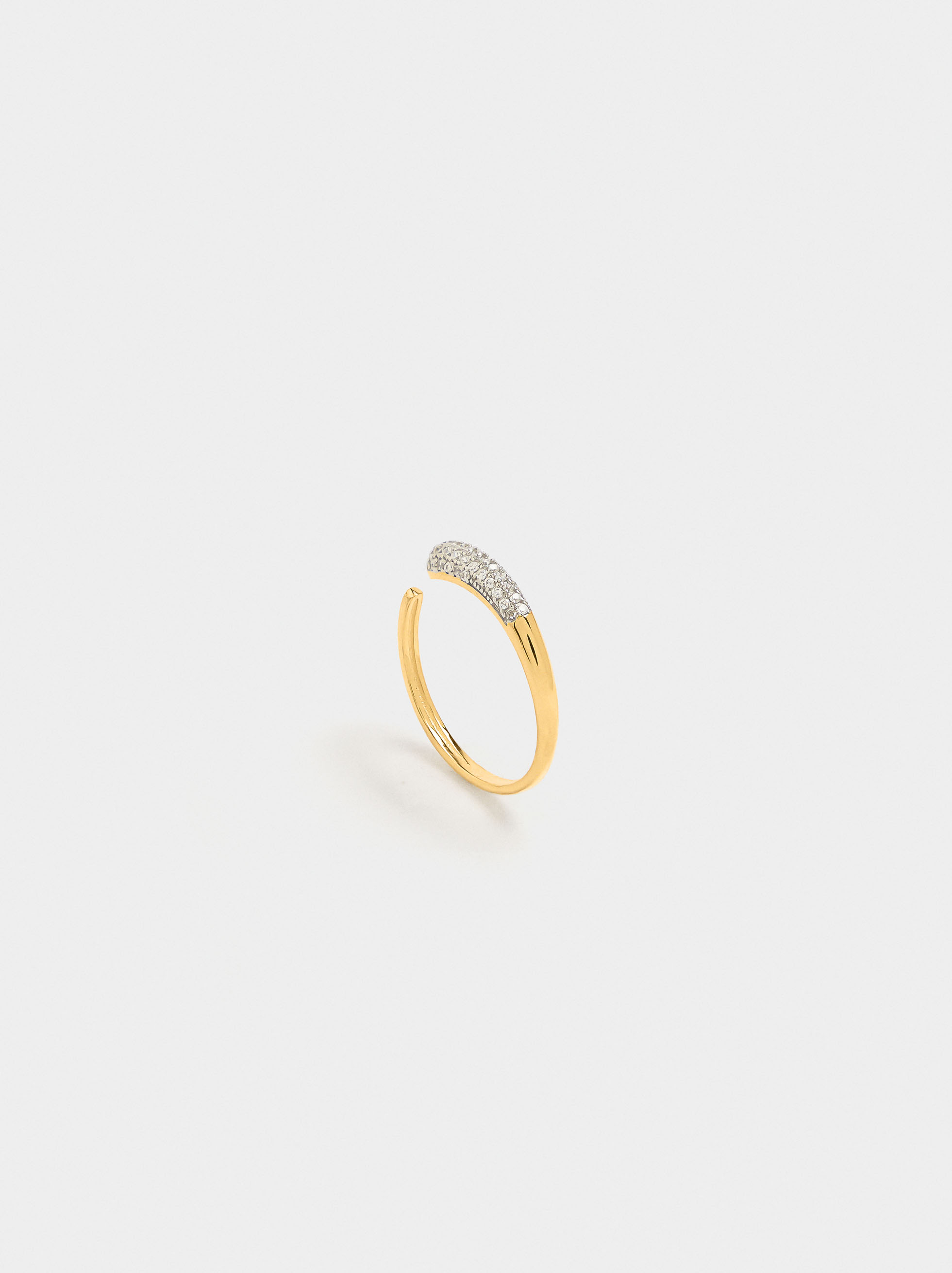 Anillo con circonitas - plata de ley 925 image number 1.0