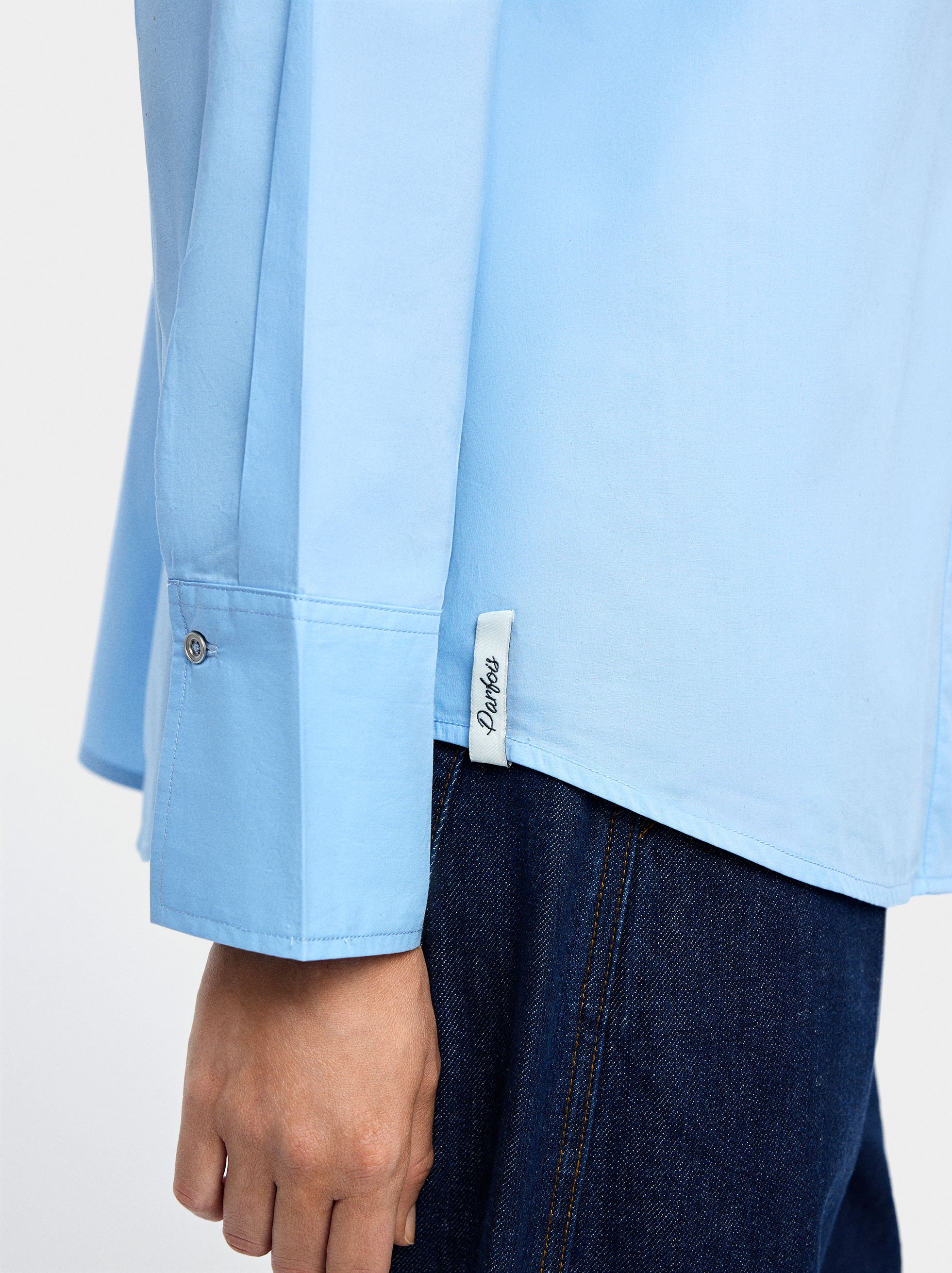 Long-sleeve shirt with 100% cotton image number 5.0