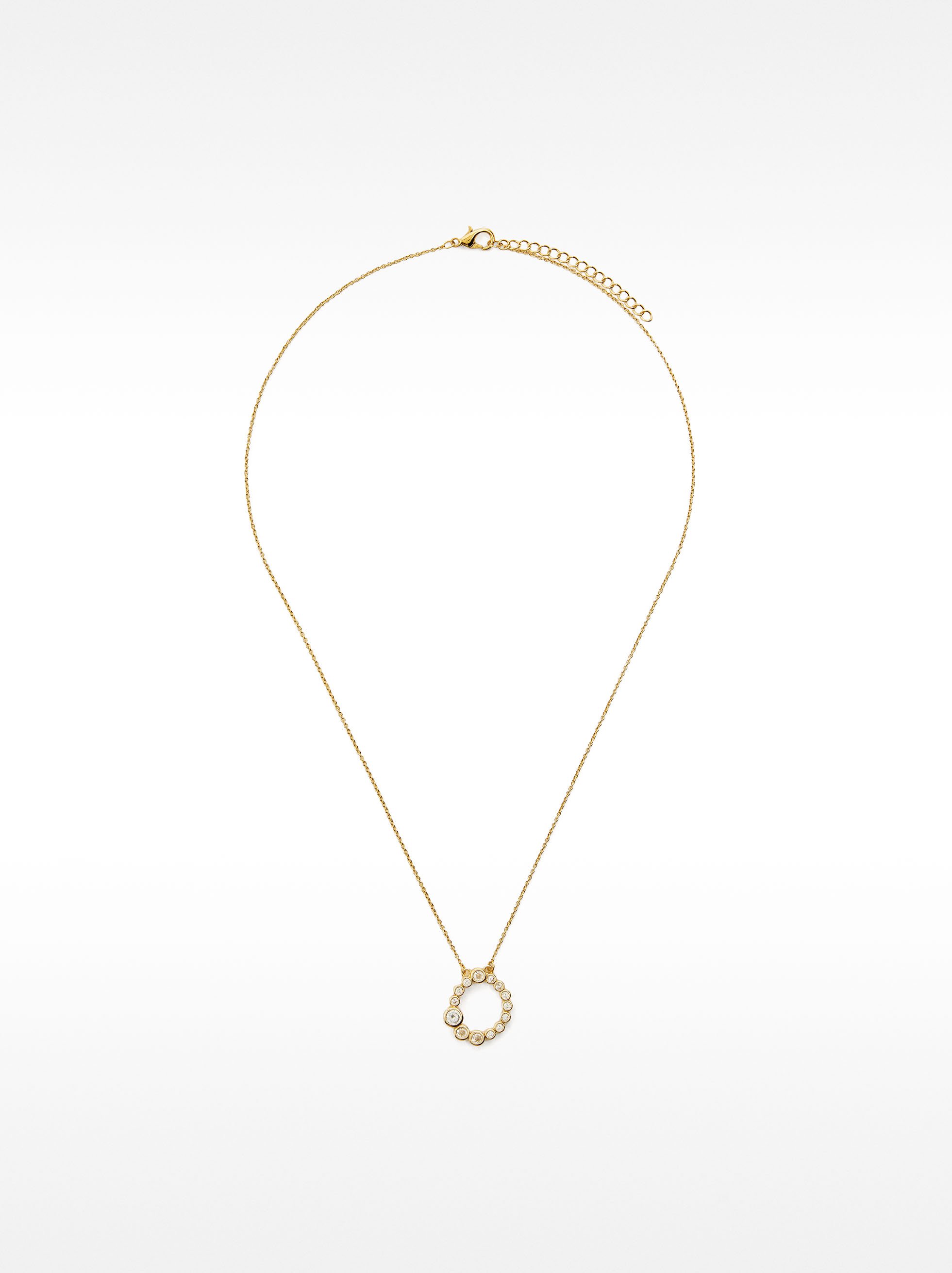 Short necklace with zircons