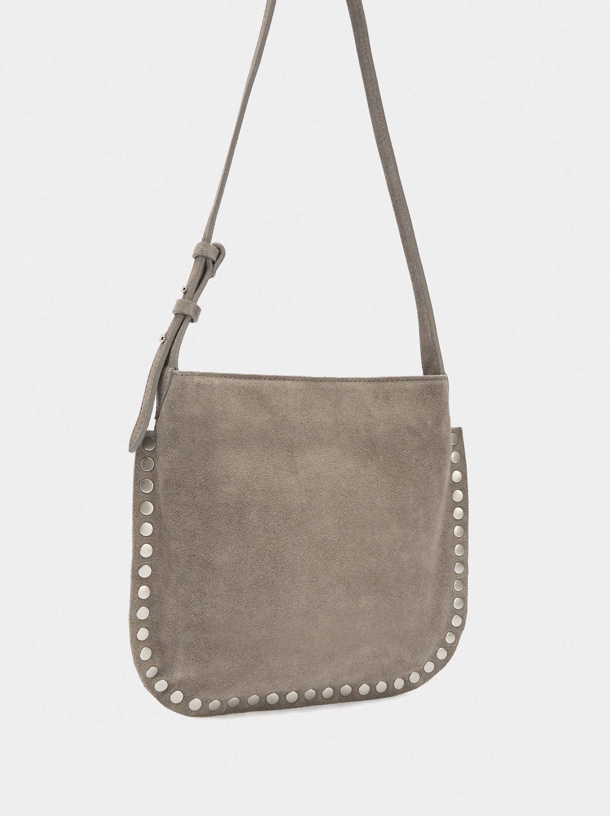 Leather crossbody bag with studs image number 3.0