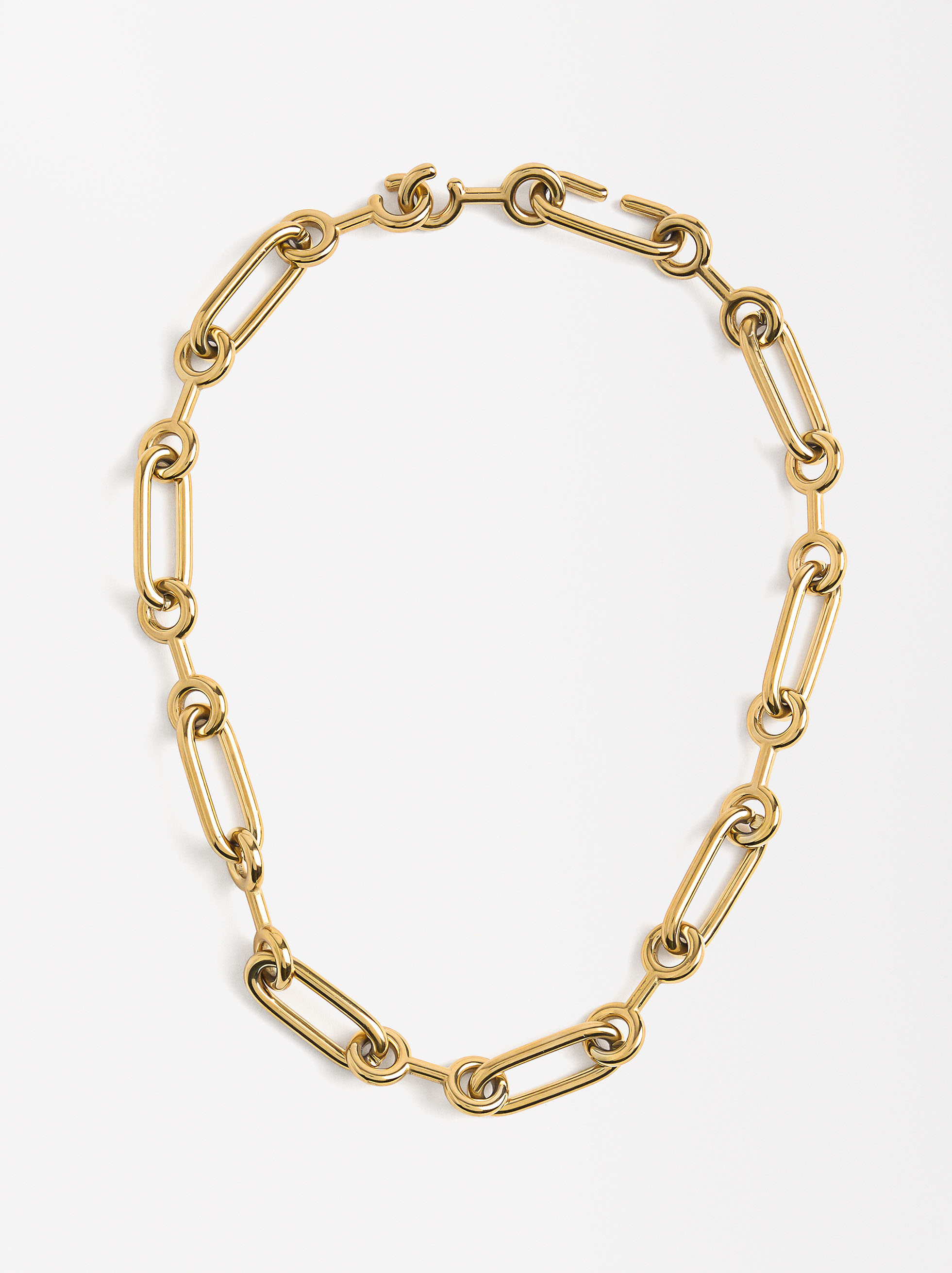 Short Link Necklace - Stainless Steel image number 0.0