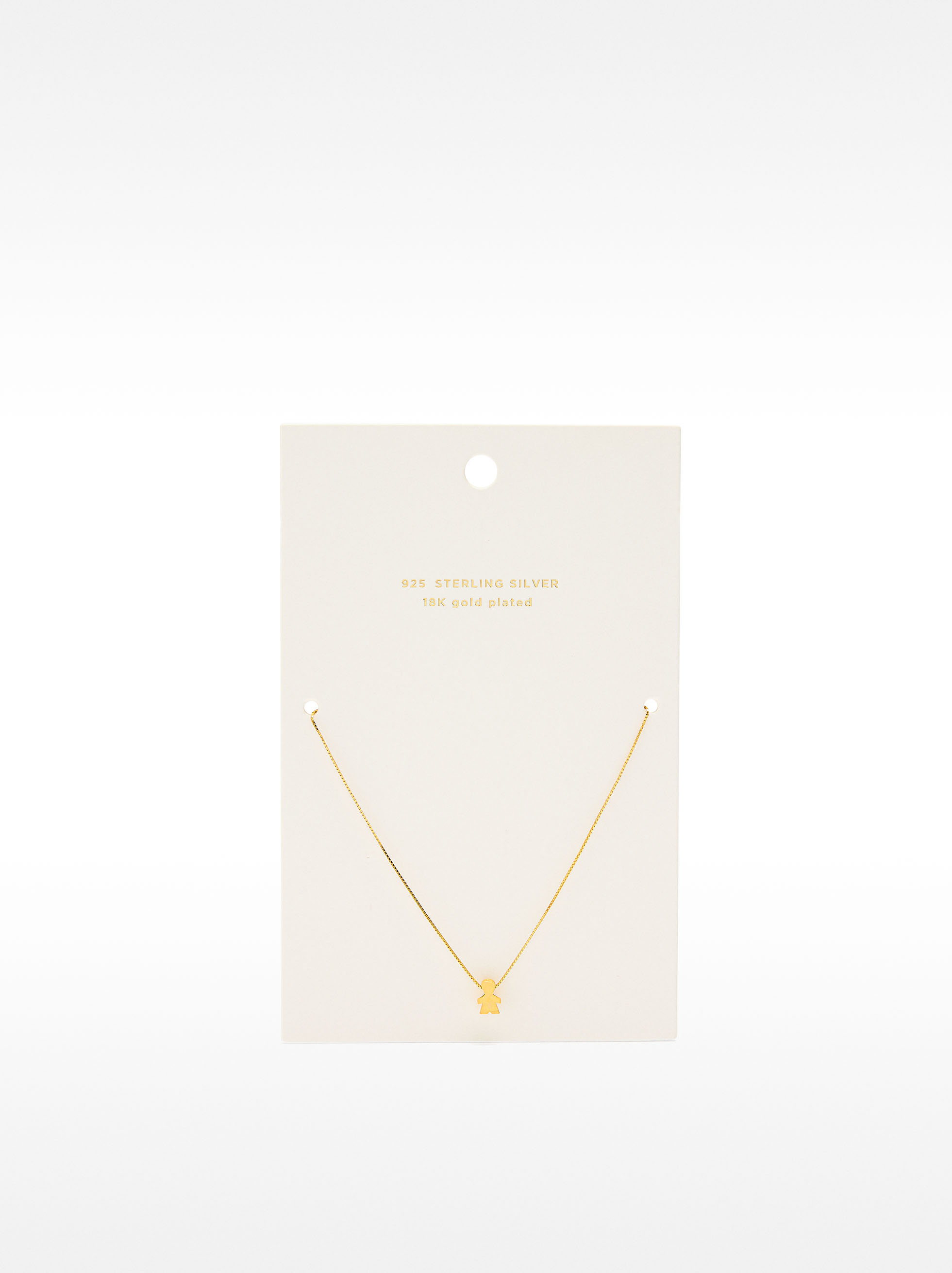 Short necklace with boy charm - 925 sterling silver image number 2.0
